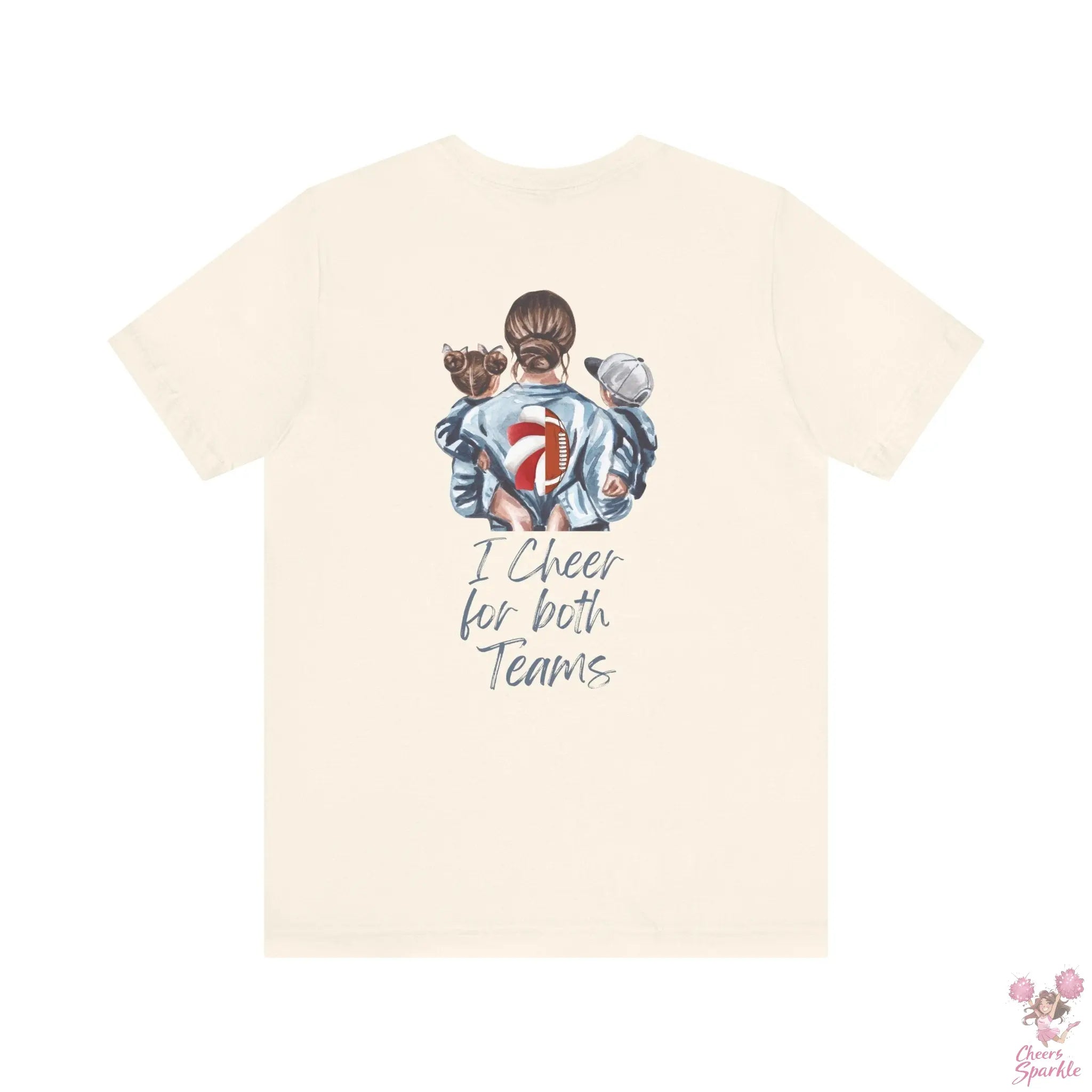Mom T-Shirt "I Cheer for both Teams" Cheers and Sparkle