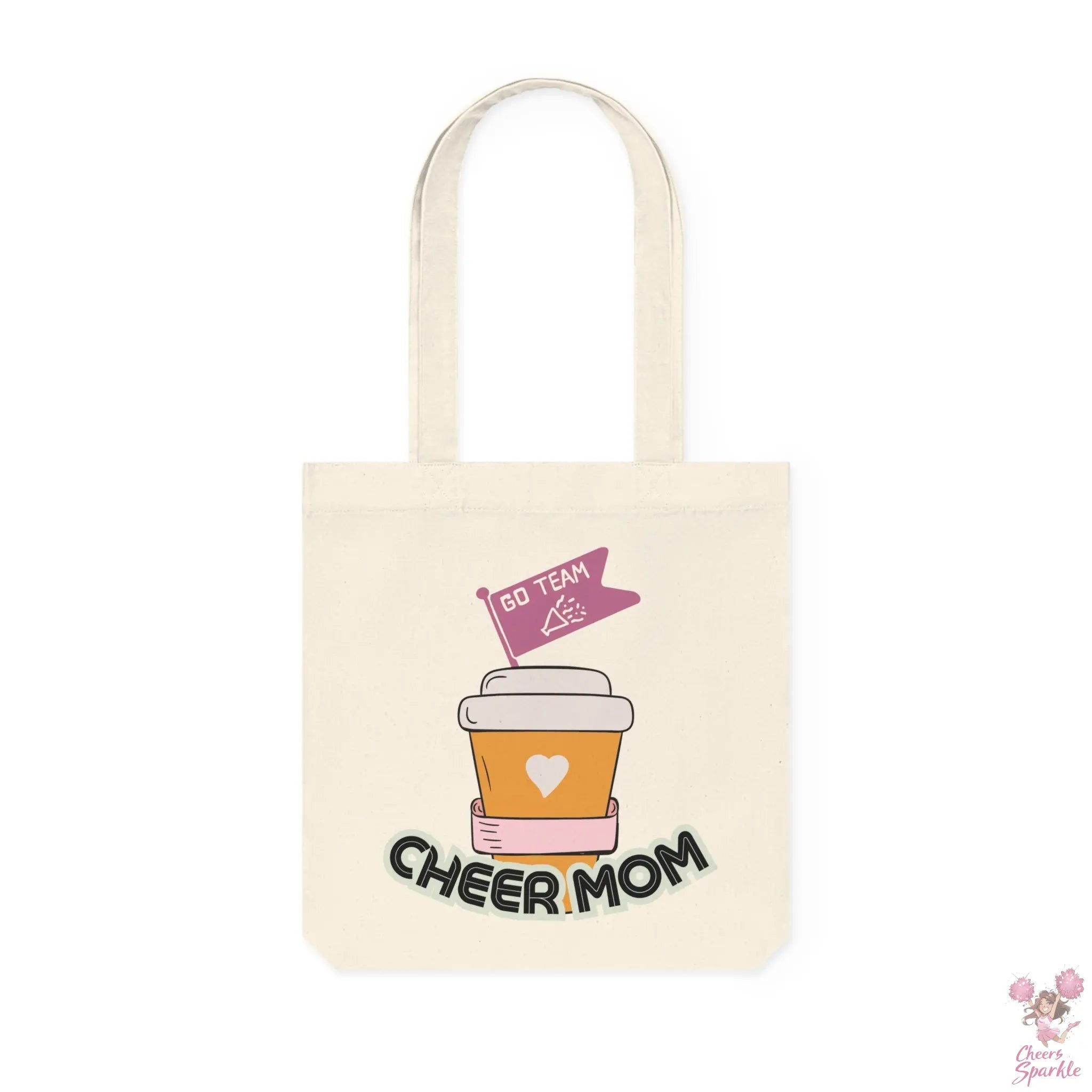 Leinen Einkaufstasche "Cheer Mom" Cheers and Sparkle