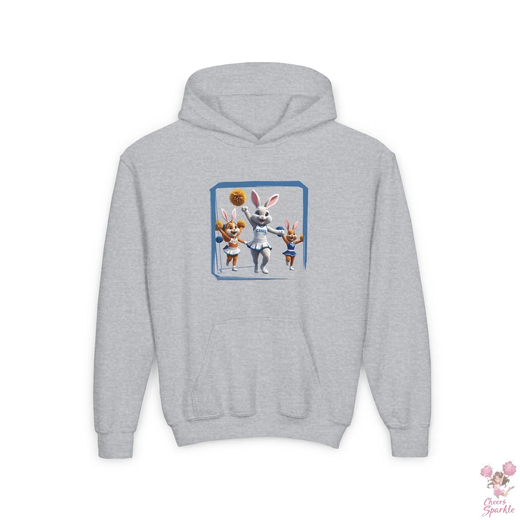 Kids Hoodie "Cheerleader Hasen" Printify