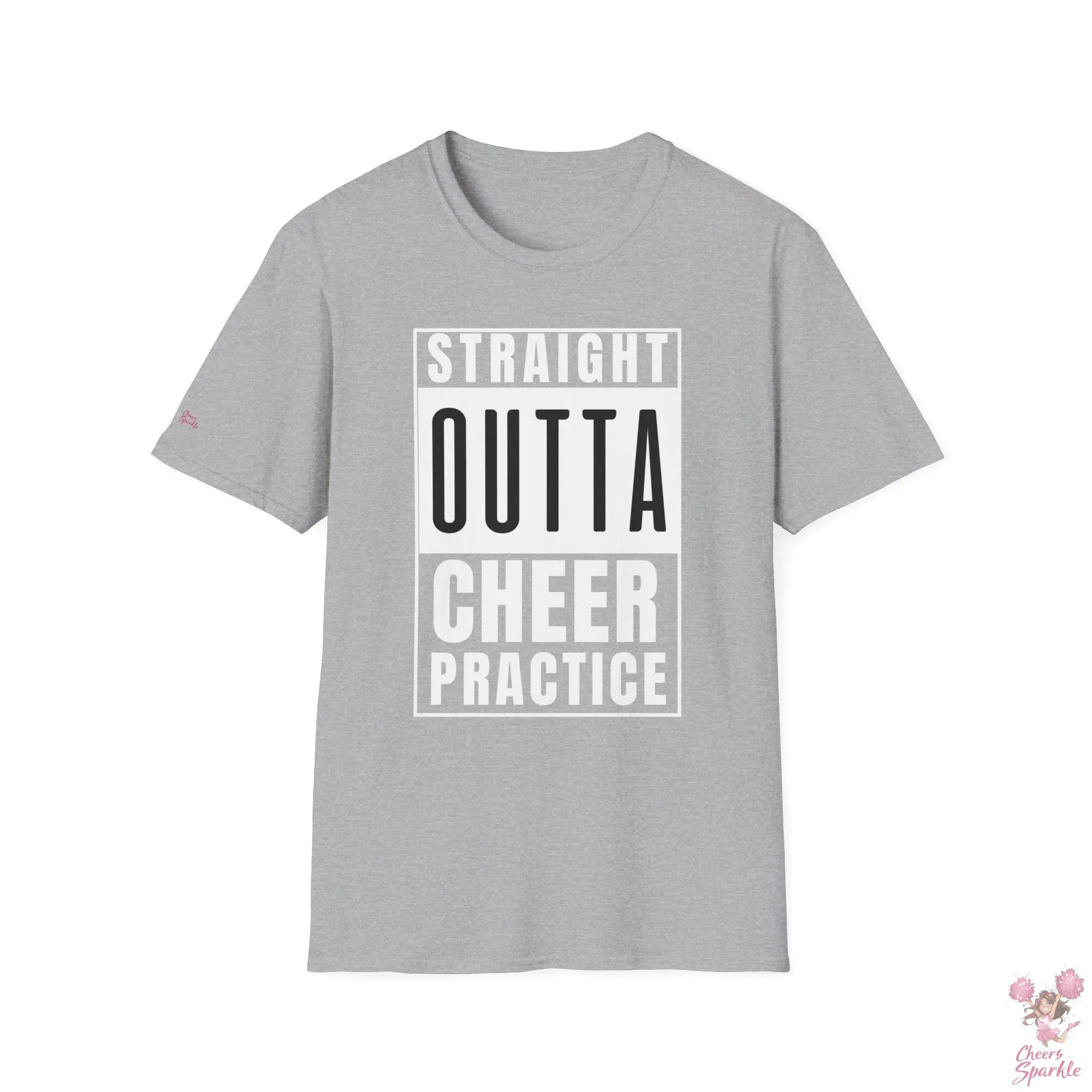 T-Shirt - "Straight Outta Cheer Practice" Cheers and Sparkle