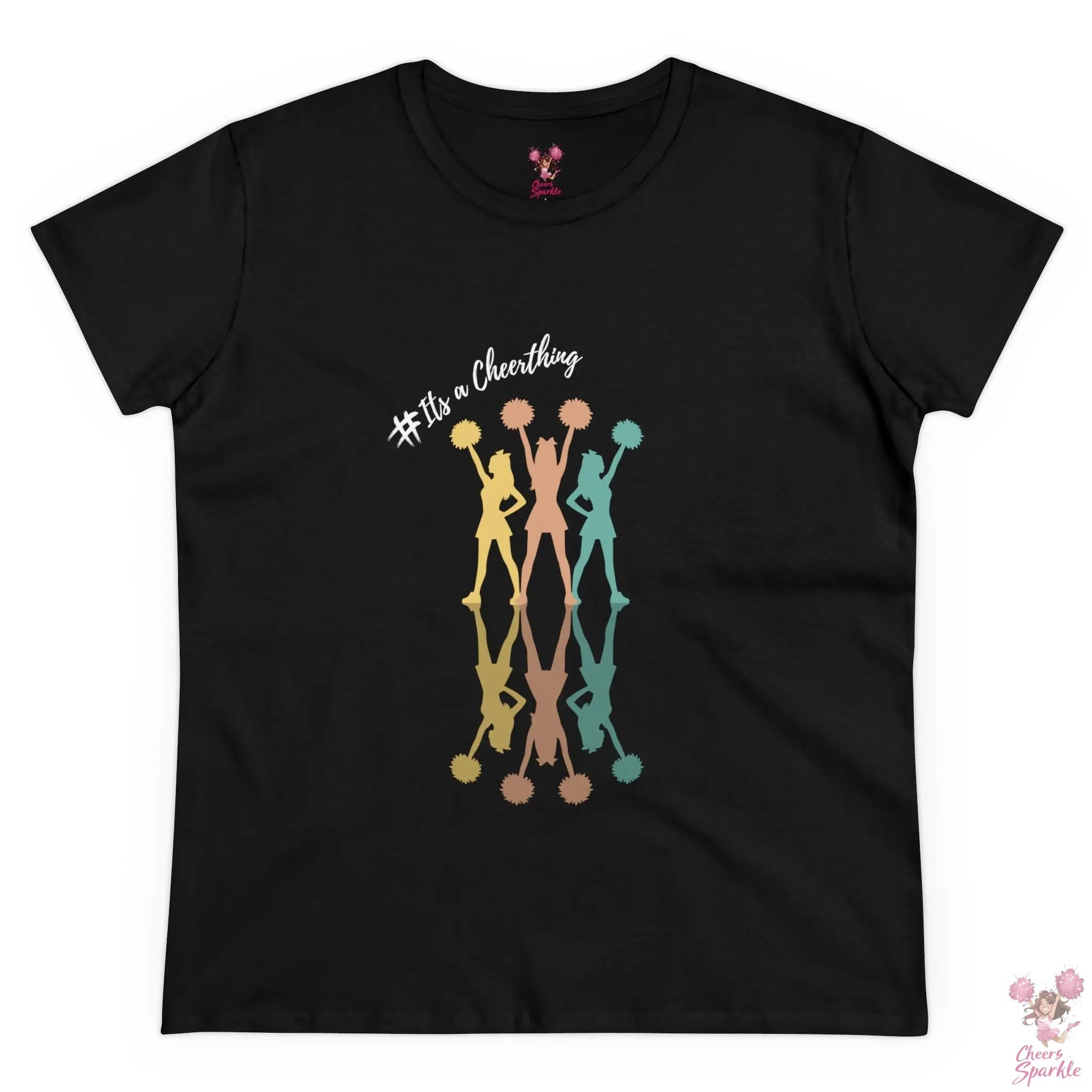 Cheerleader Silhouette T-Shirt"#Its a Cheerthing" - Cheers and Sparkle