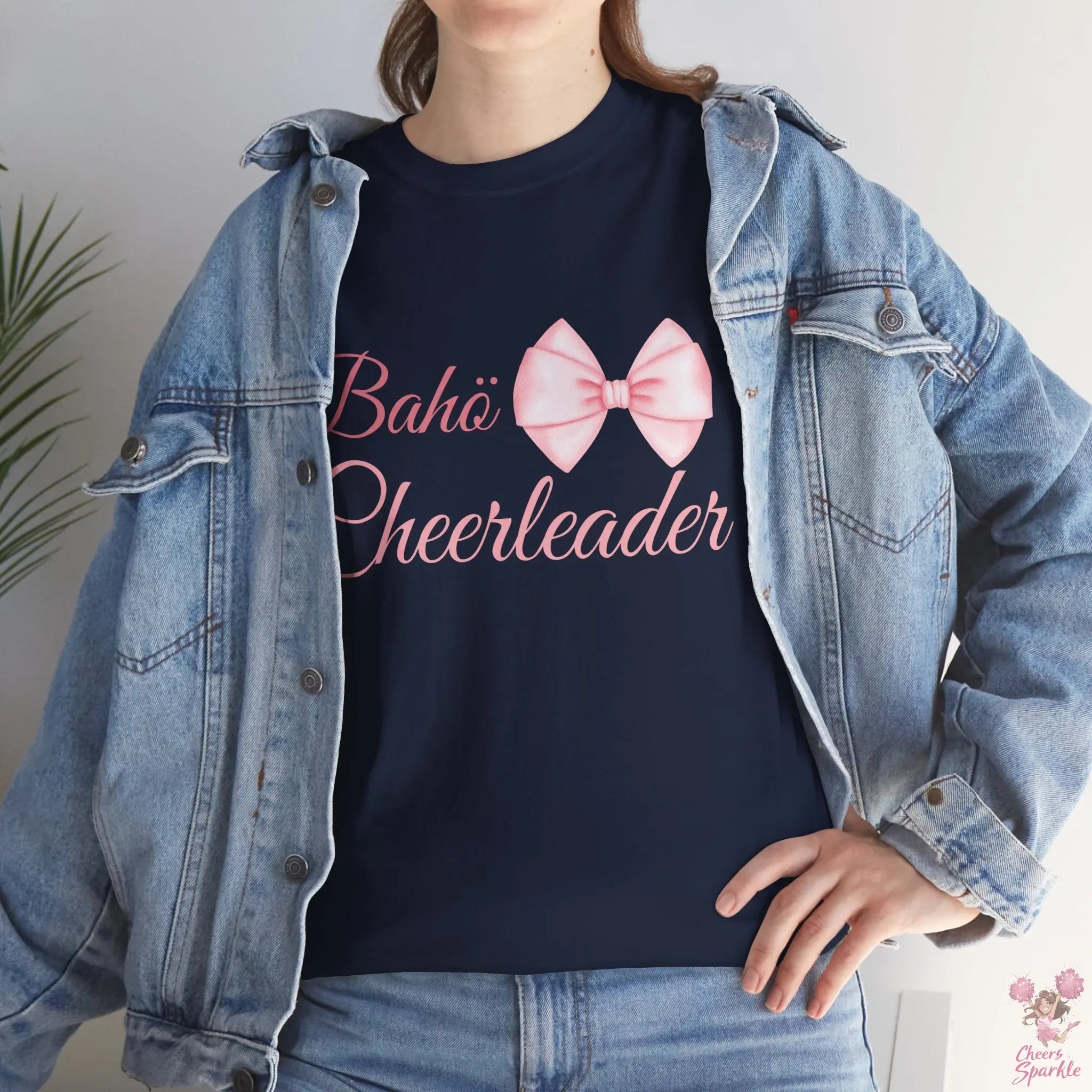 Cheerleader T-Shirt mit Schleifen-Design Printify