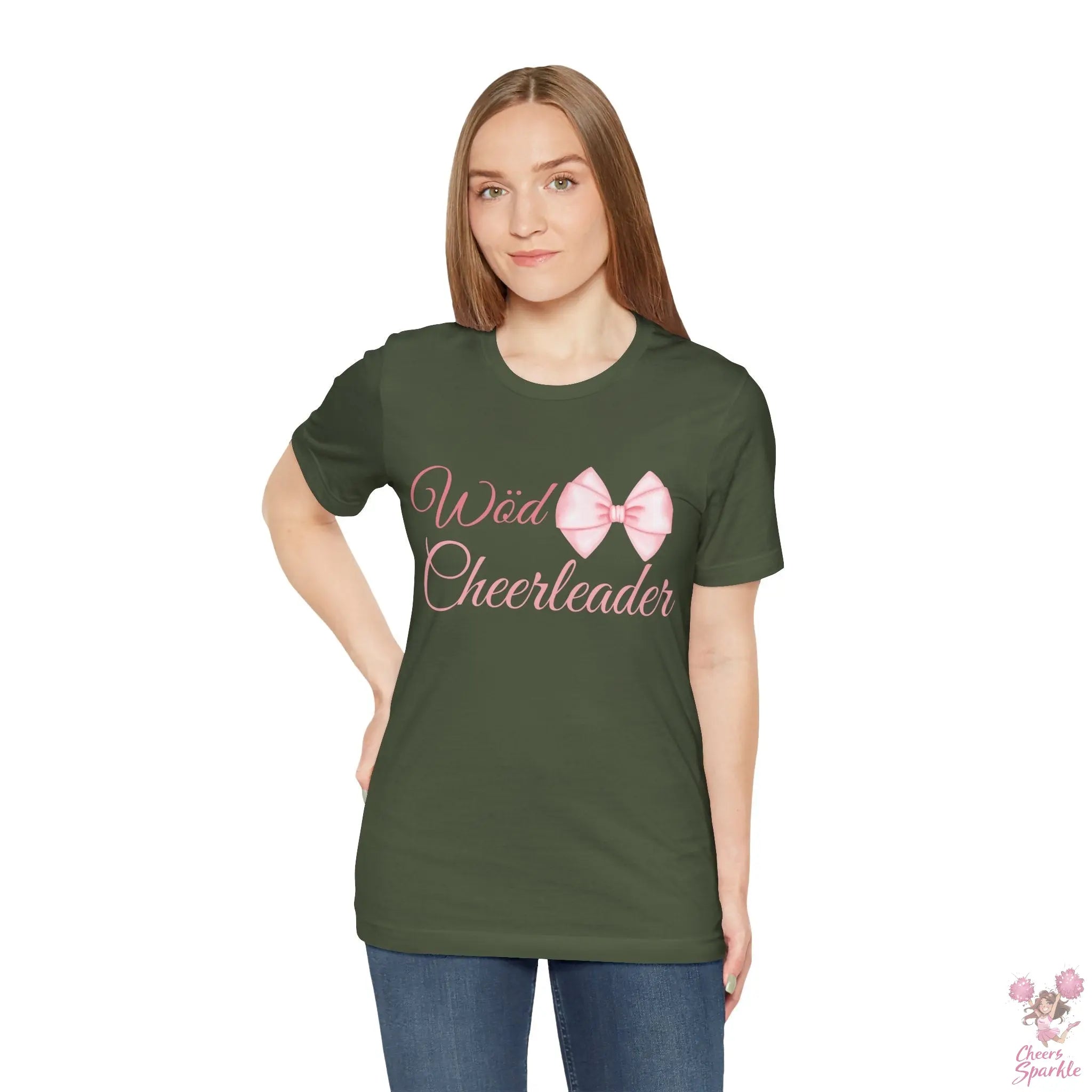 Cheerleader T-Shirt mit Schleifen-Design Cheers and Sparkle
