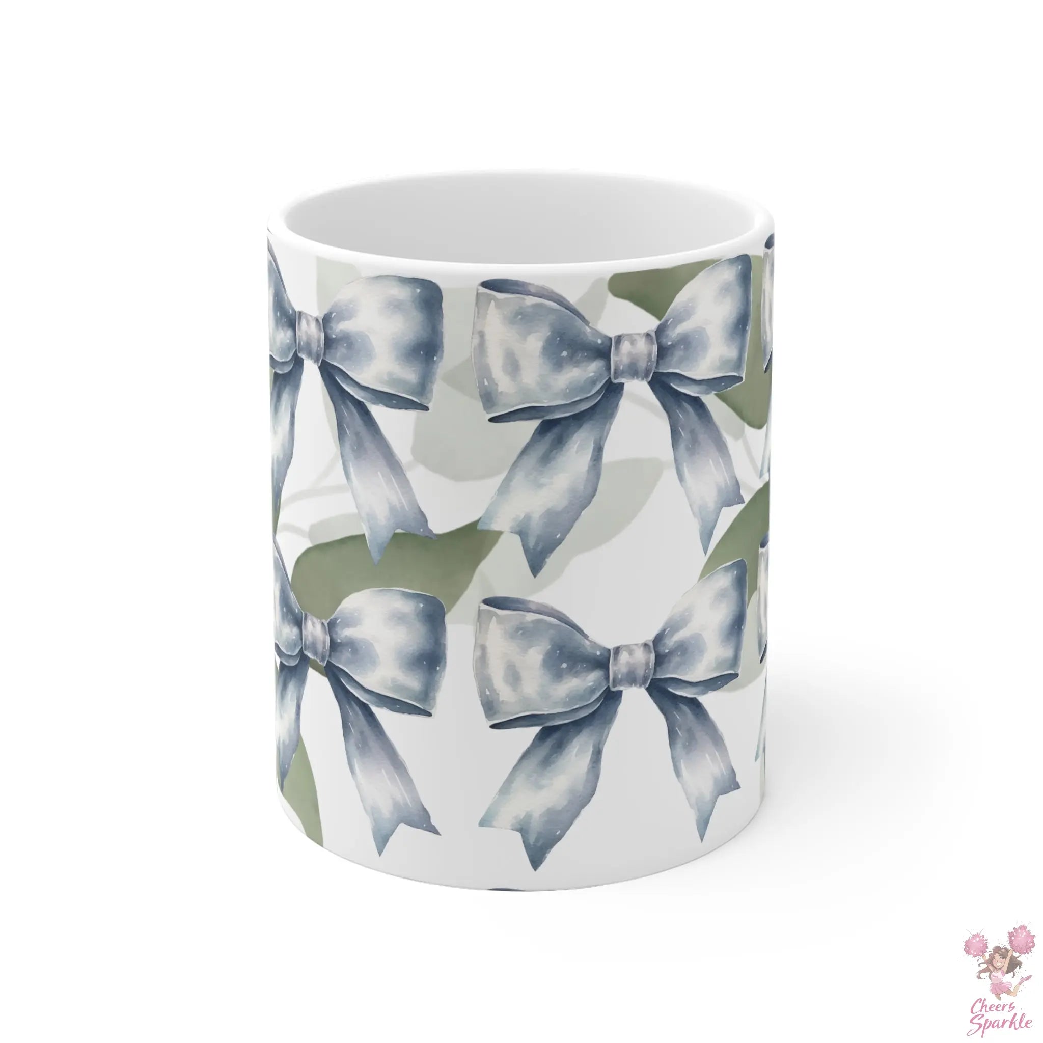 Häferl ( Tasse ) mit blauen zarten Schleifen Cheers and Sparkle