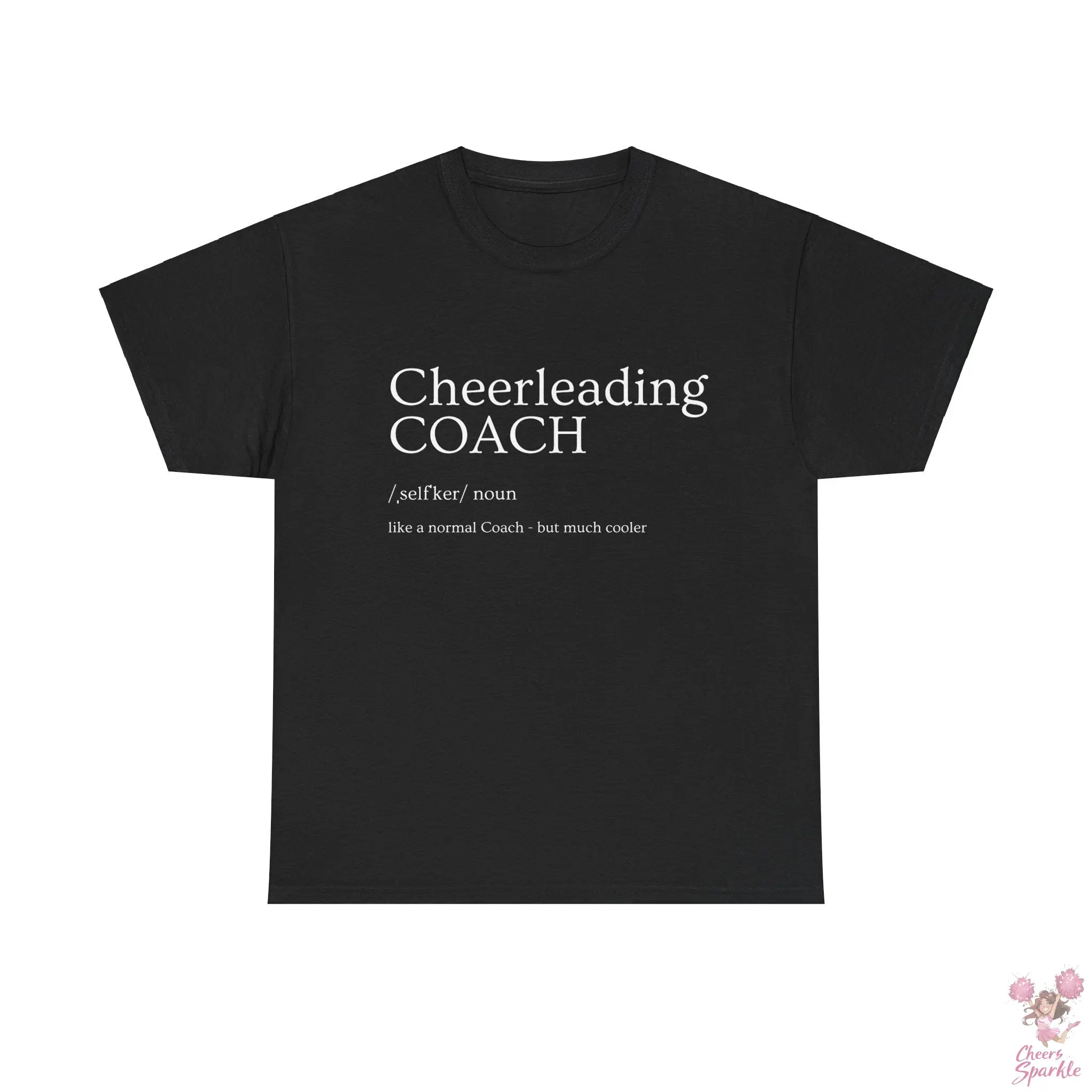 Heavy Cotton T-Shirt „Cheerleading Coach“ Cheers and Sparkle