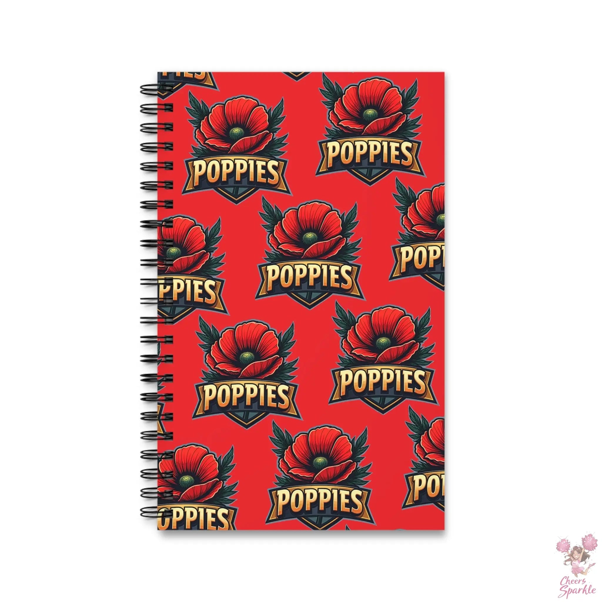 Invaders Poppies Spiral Journal Printify
