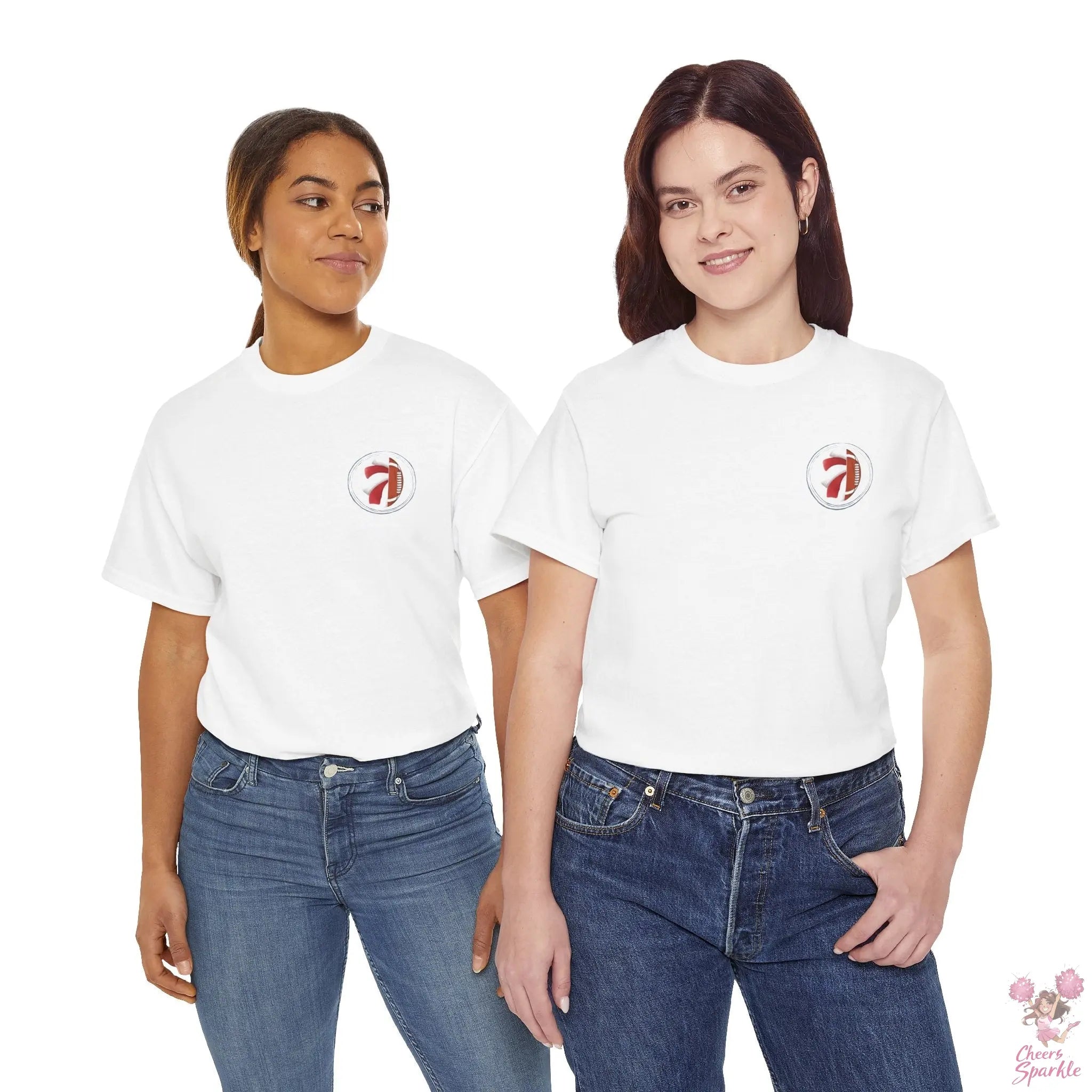 Fan Mom-T-Shirt – „I Cheer for both Teams“ - Cheers and Sparkle