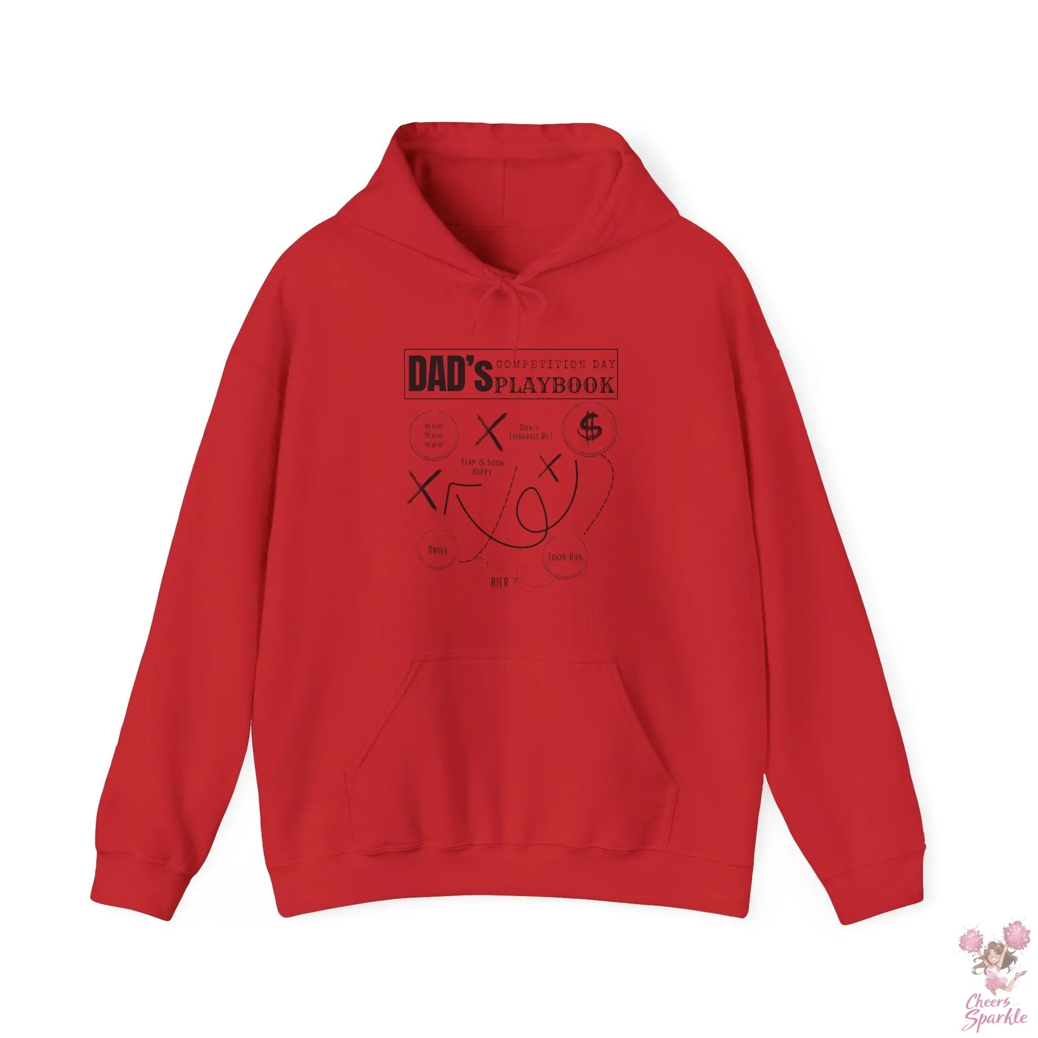 Hoodie "Dad's Competition Day Playbook" Cheers and Sparkle