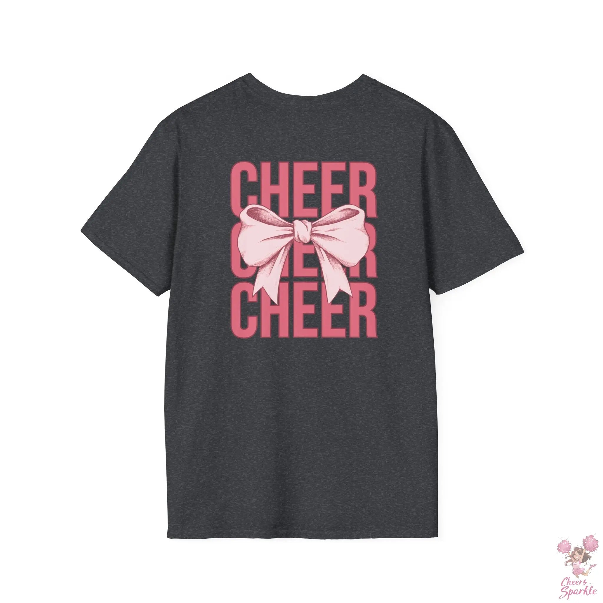 Cheerful Bow Unisex Softstyle T-Shirt Cheers and Sparkle