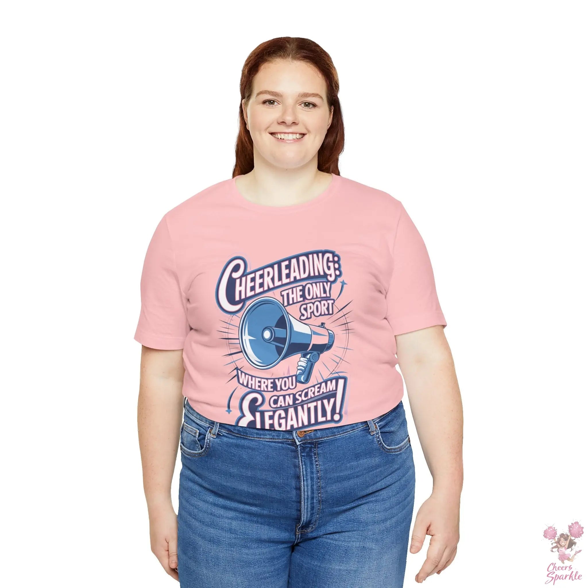 Cheerleading T-Shirt „Cheerleading: The Only Sport Where You Can Scream Elegantly!“ Cheers and Sparkle