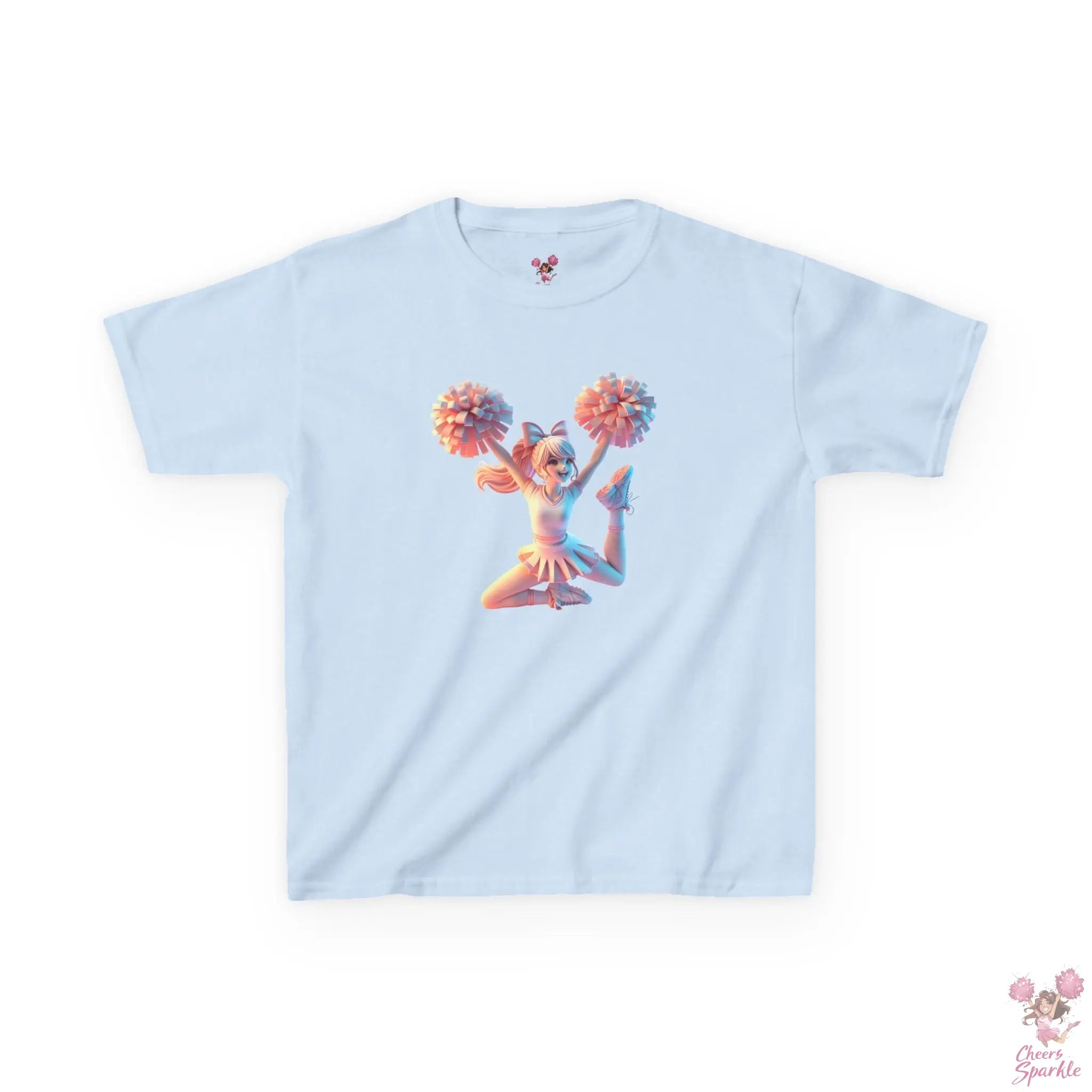 Lebendigen 3D-Druck eines Cheerleaders - Kids Heavy Cotton™ Tee Printify