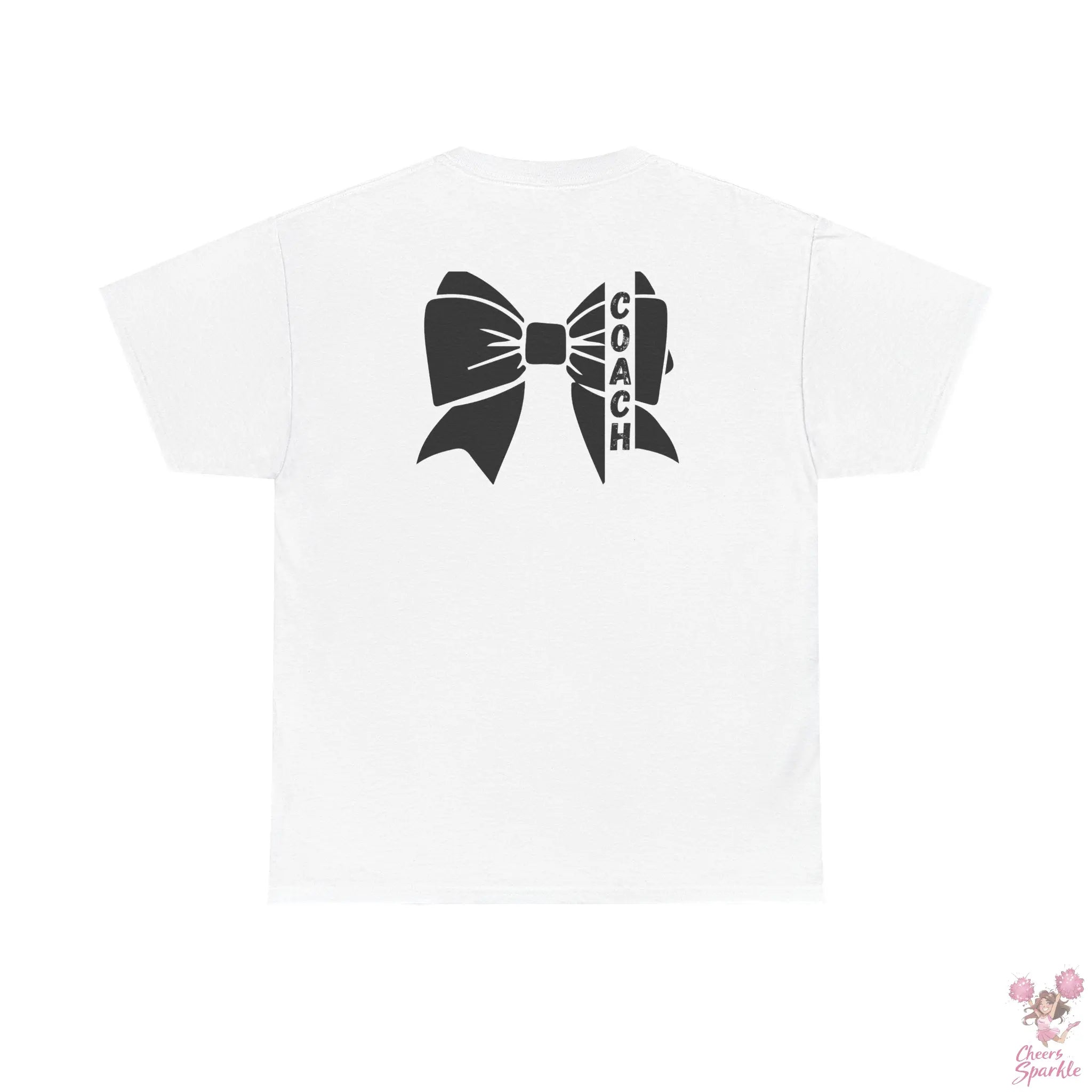 Cheer Coach T-Shirt mit Schwarzer Bow Printify