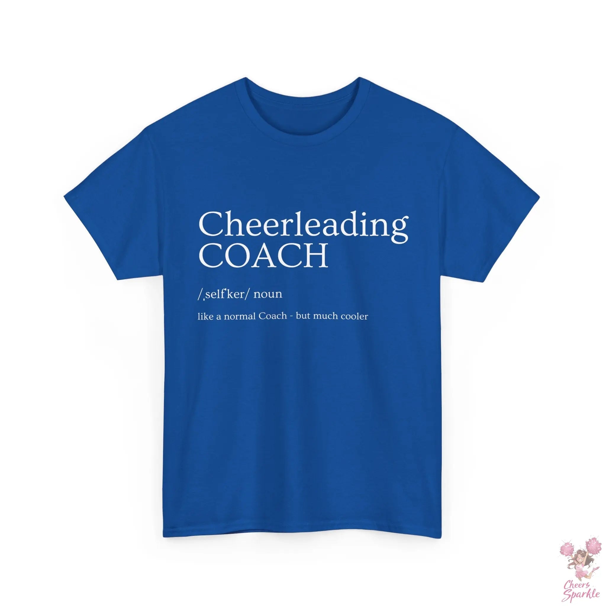 Heavy Cotton T-Shirt „Cheerleading Coach“ Cheers and Sparkle