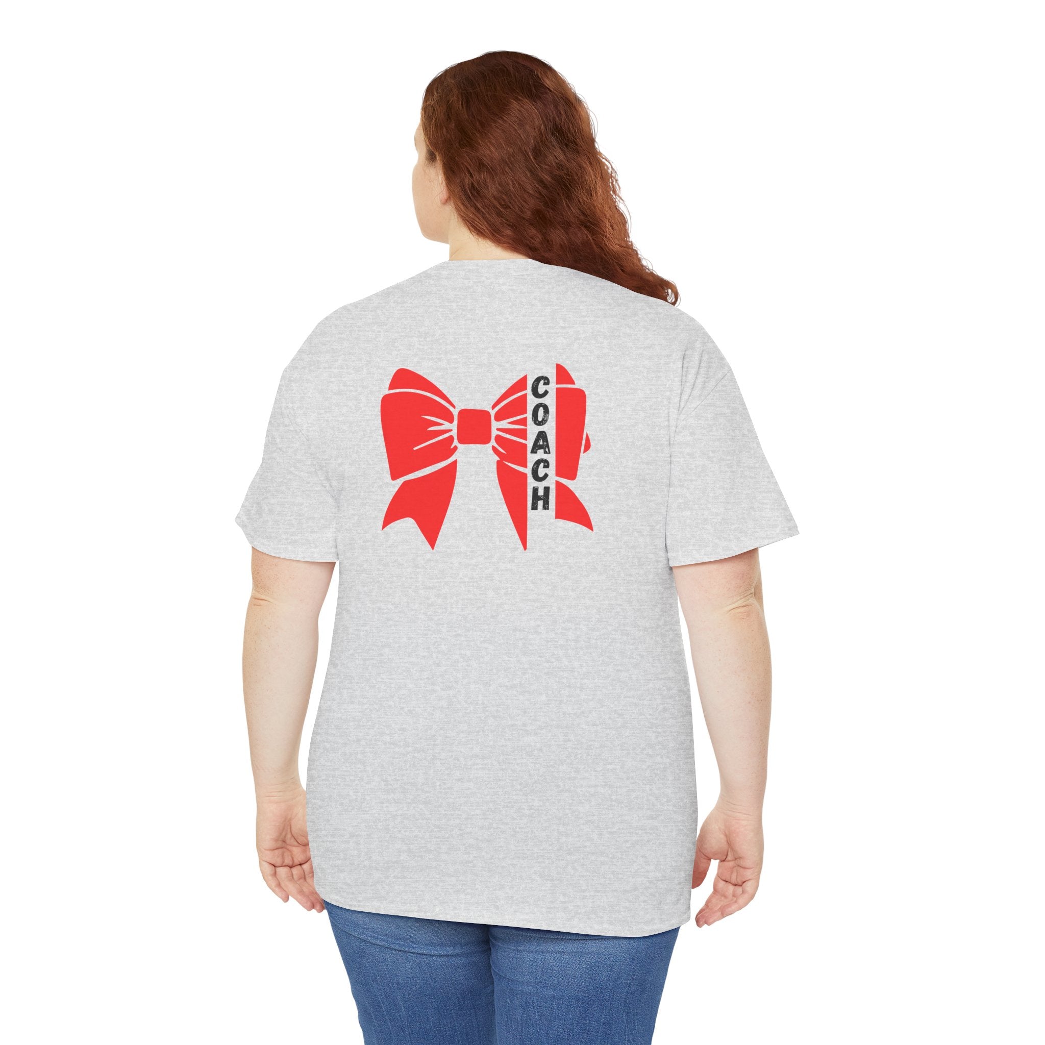 Cheer Coach T-Shirt mit Roter Bow