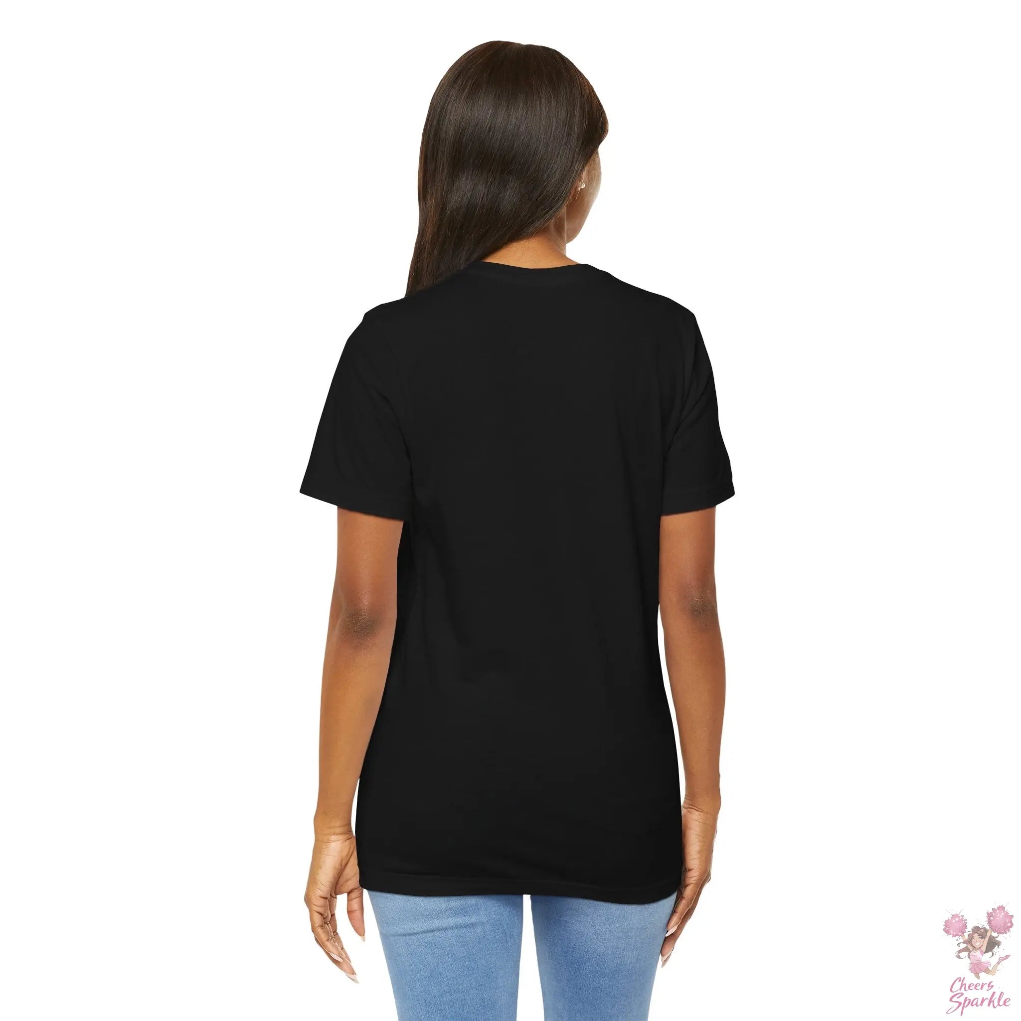 Stylischen T-Shirt "Messy Buns, Perfect Stunts #Cheerlife" Cheers and Sparkle