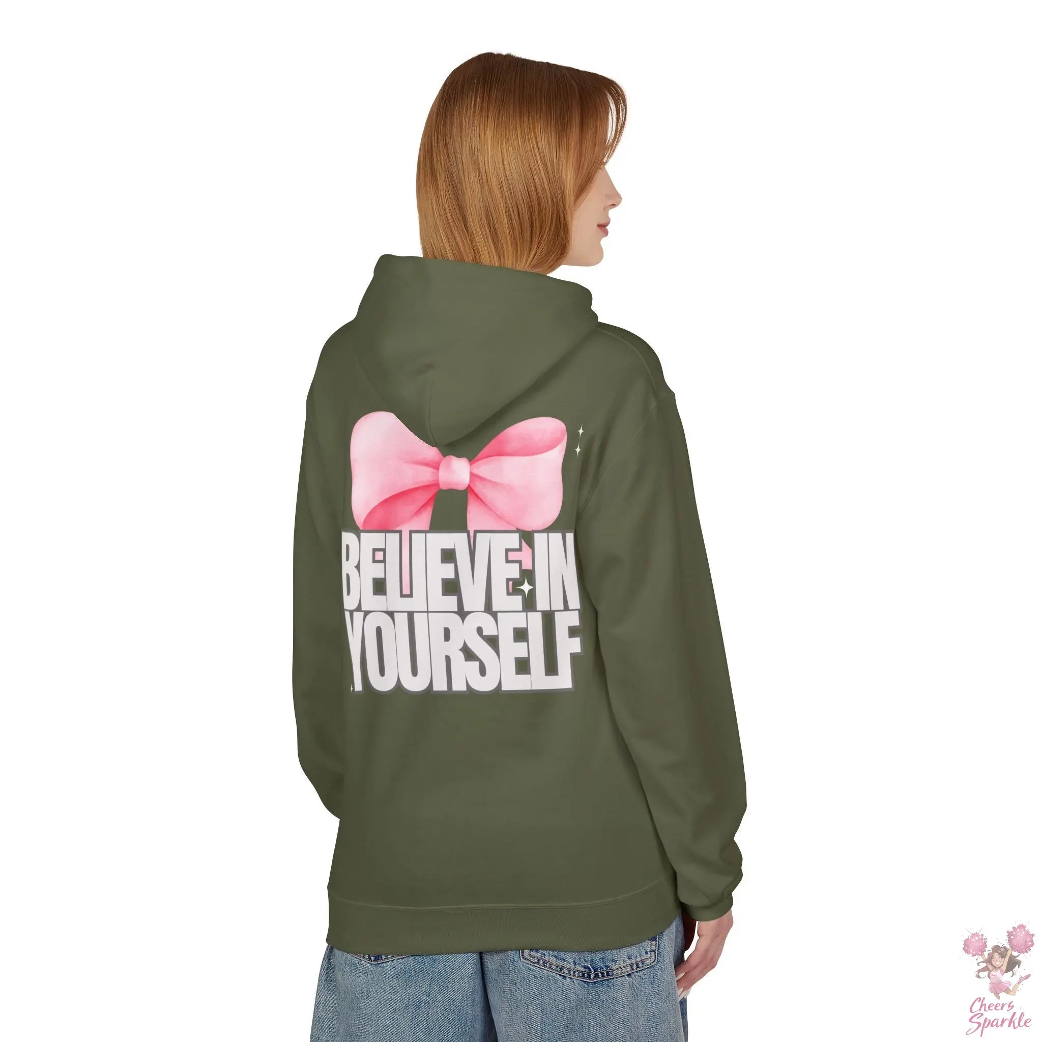 Hoddie  "Believe in Yourself" mit Schleifenmotiv Cheers and Sparkle