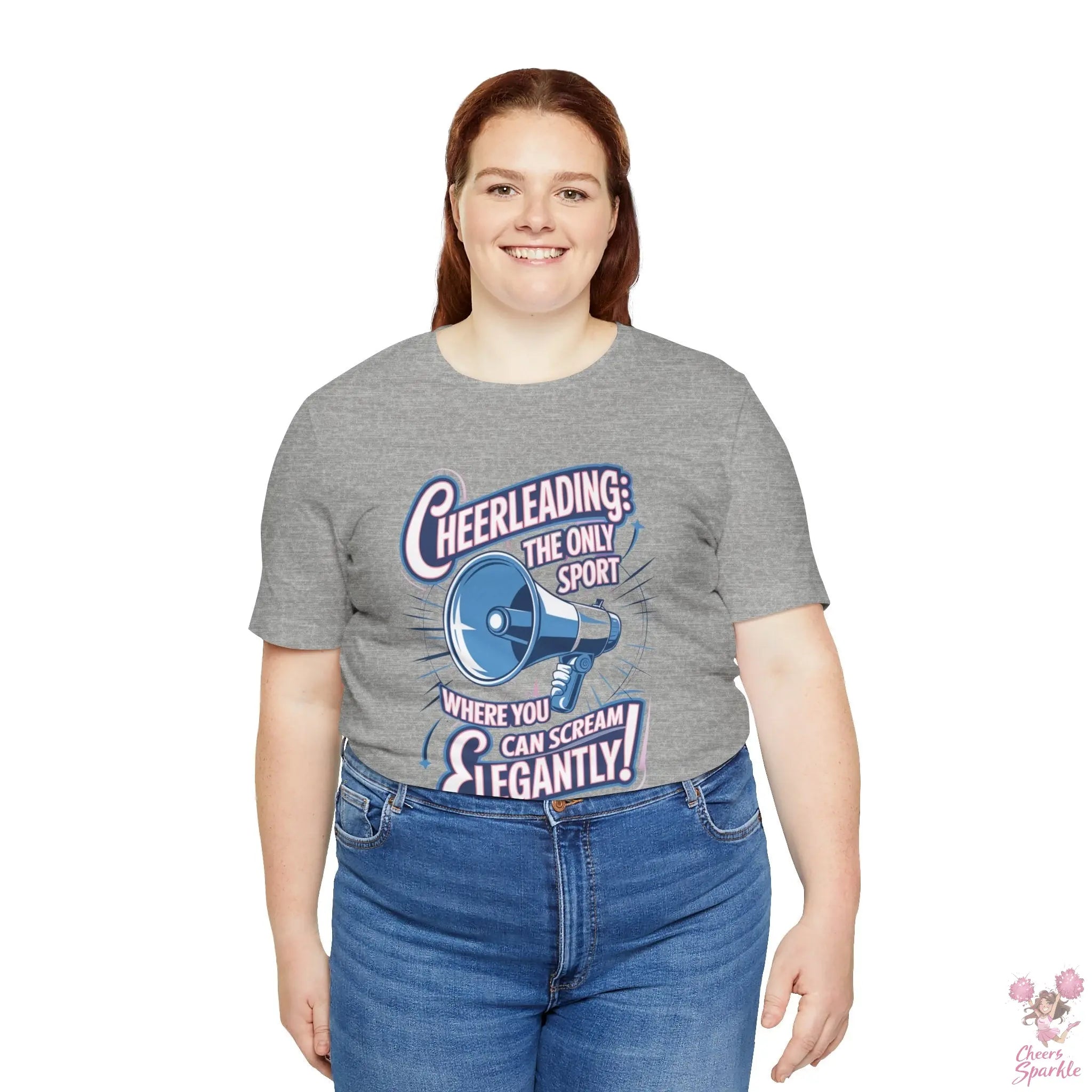 Cheerleading T-Shirt „Cheerleading: The Only Sport Where You Can Scream Elegantly!“ Cheers and Sparkle