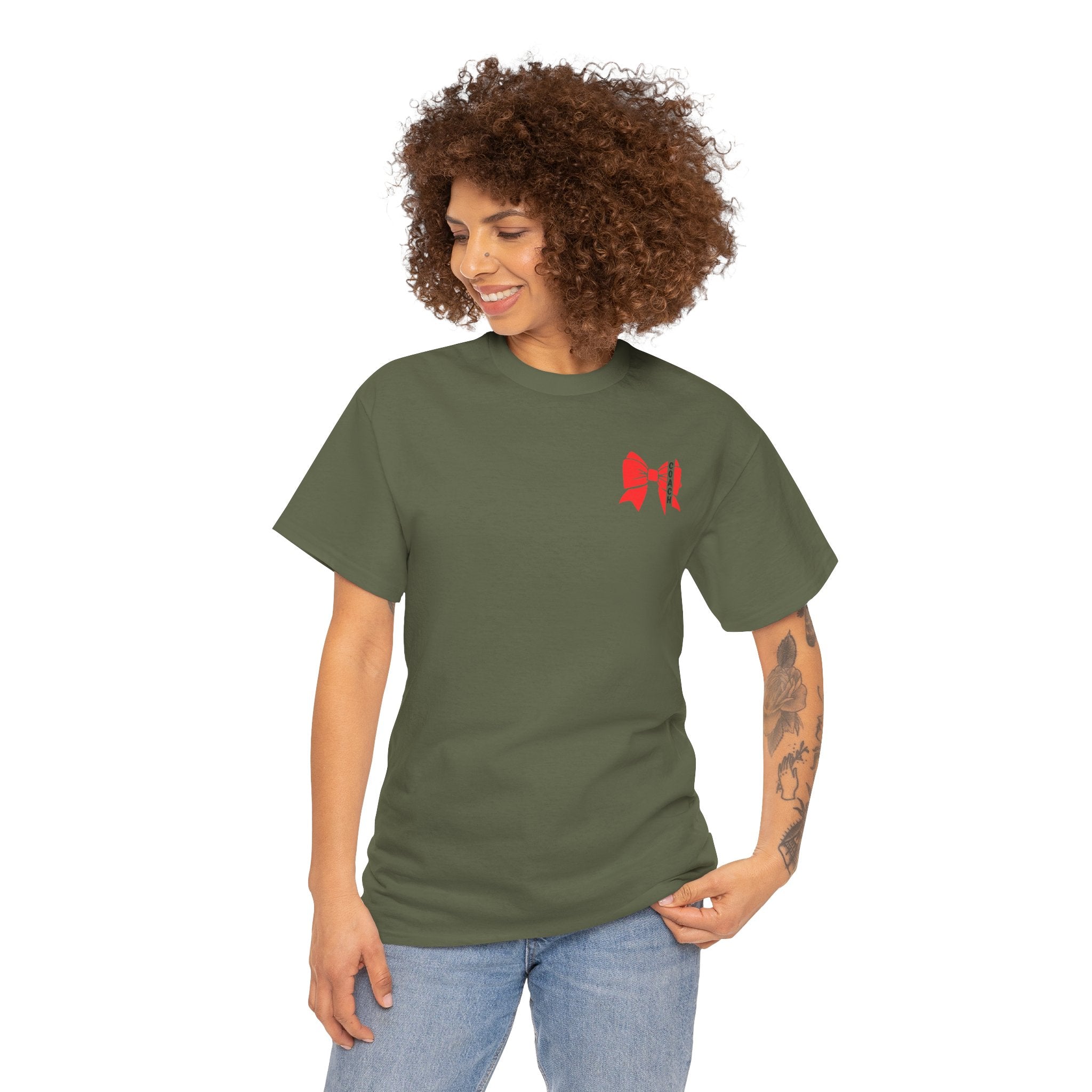 Cheer Coach T-Shirt mit Roter Bow