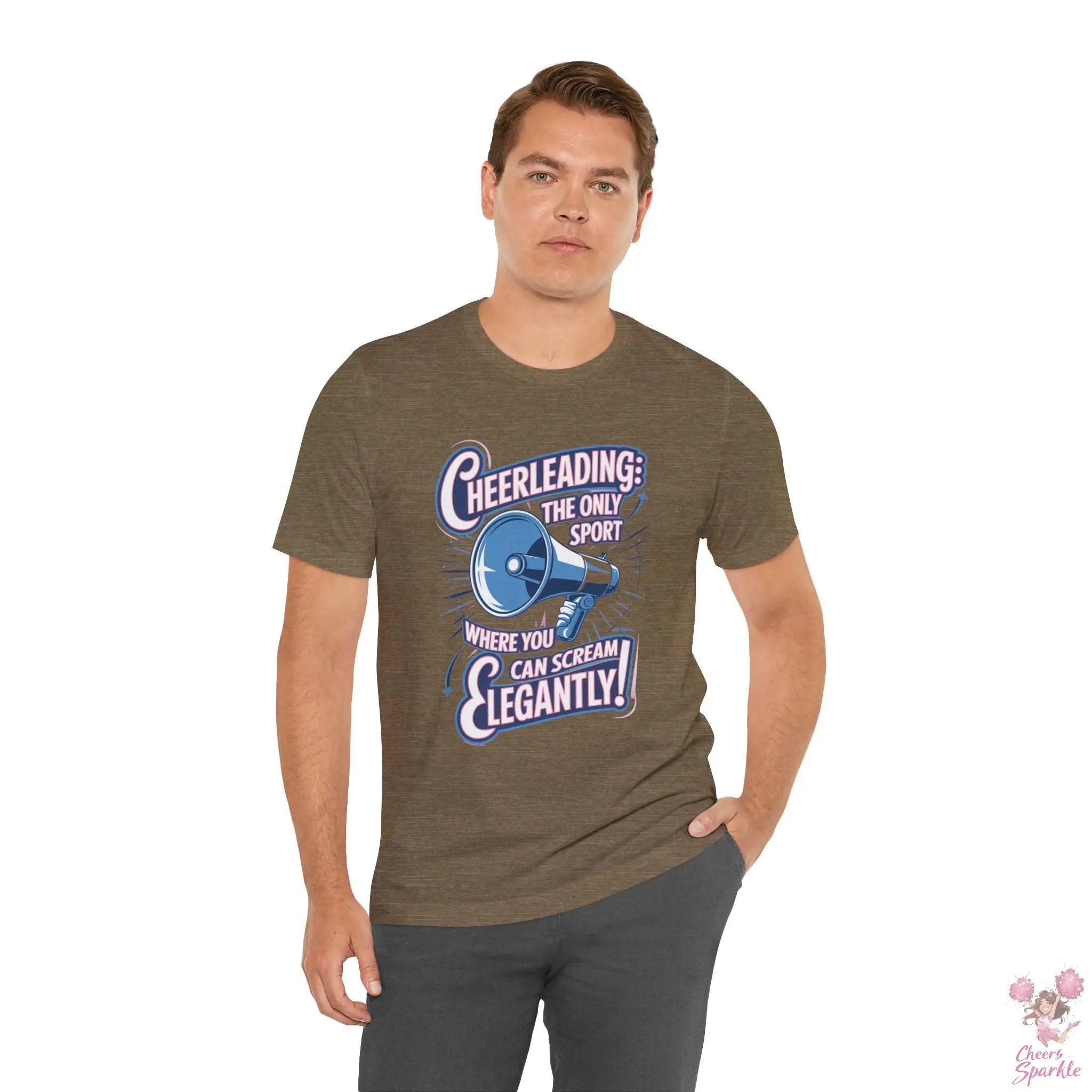 Cheerleading T-Shirt „Cheerleading: The Only Sport Where You Can Scream Elegantly!“ Cheers and Sparkle