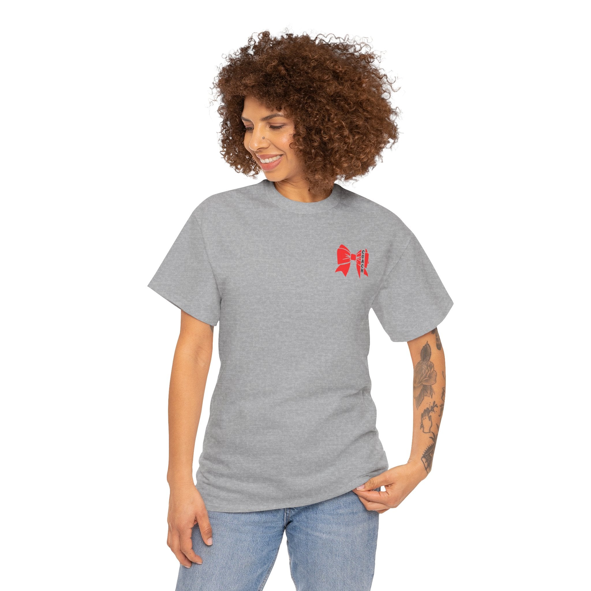 Cheer Coach T-Shirt mit Roter Bow