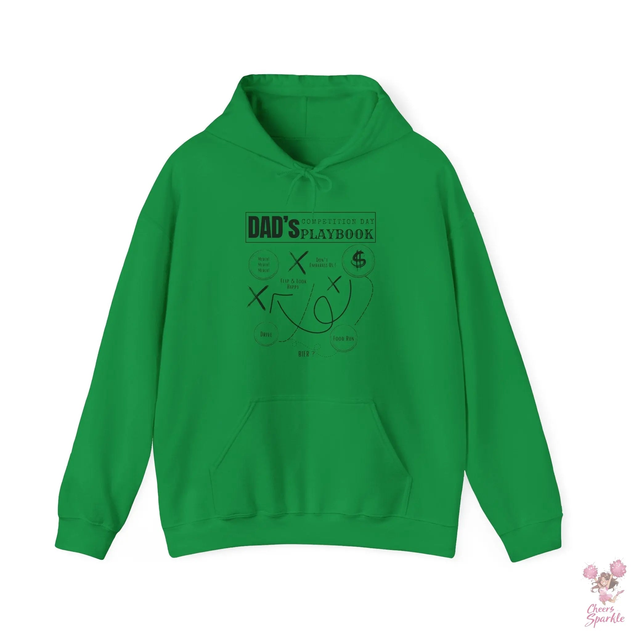 Hoodie "Dad's Competition Day Playbook" Cheers and Sparkle