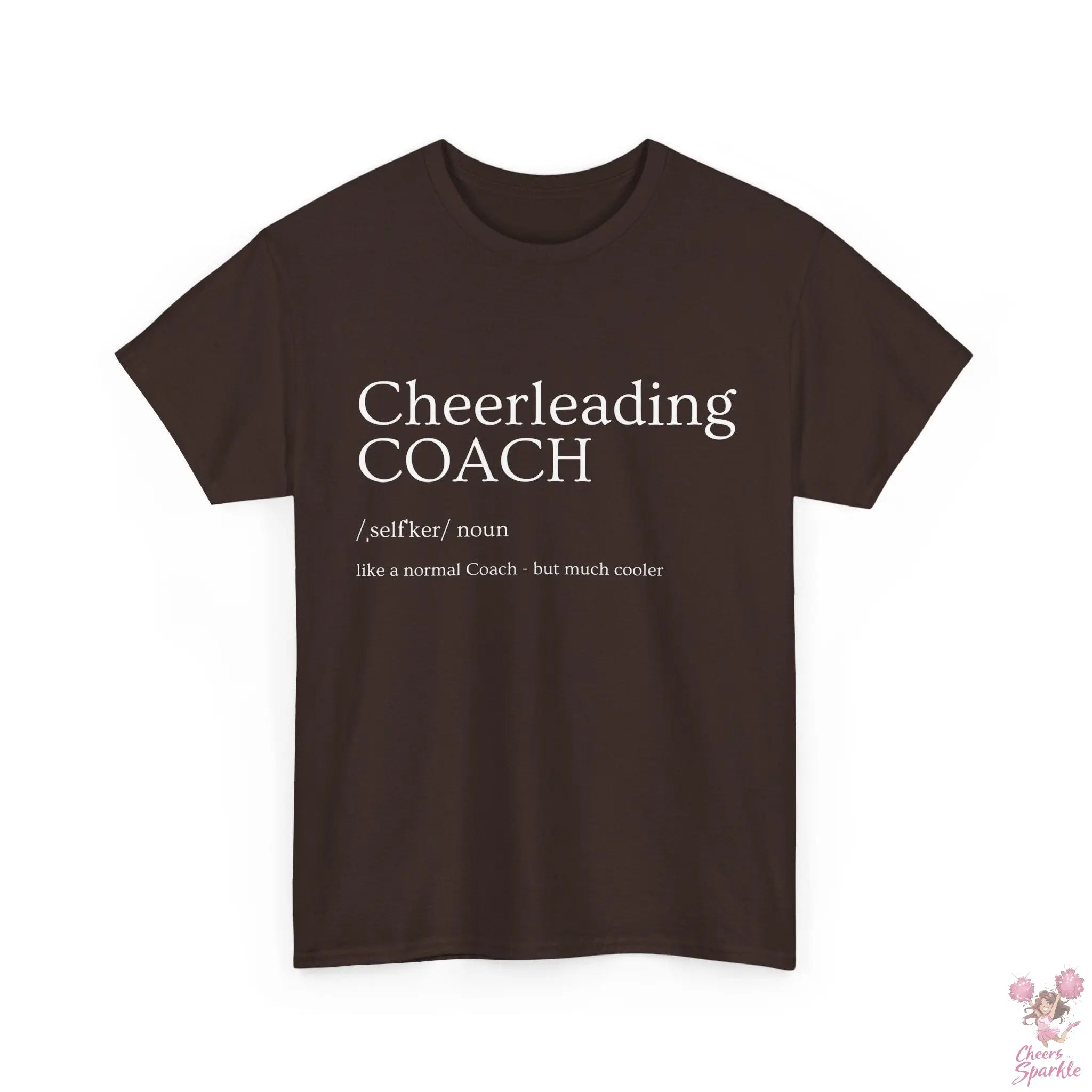 Heavy Cotton T-Shirt „Cheerleading Coach“ Cheers and Sparkle