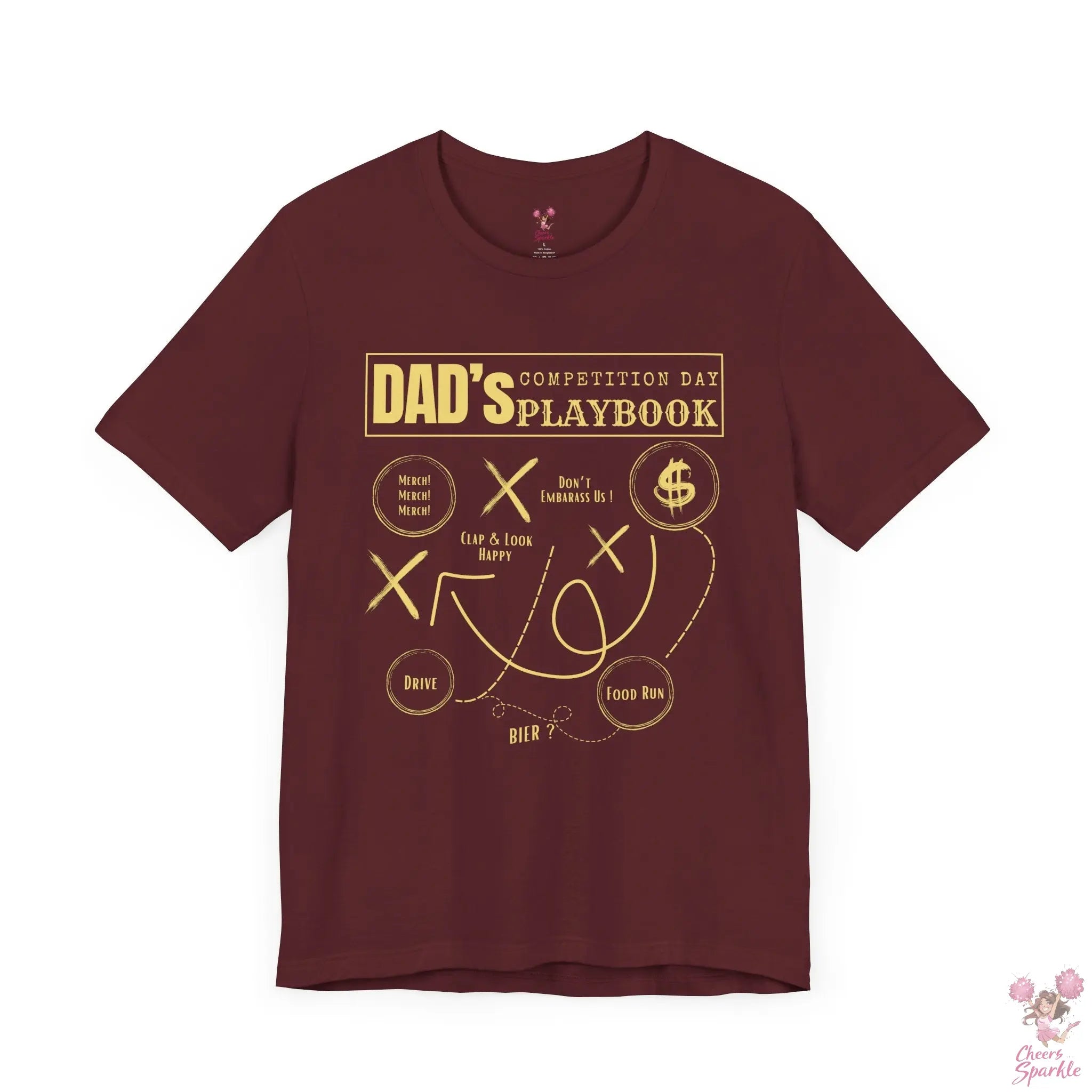 "Dad's Competition Day Playbook" Cheers and Sparkle