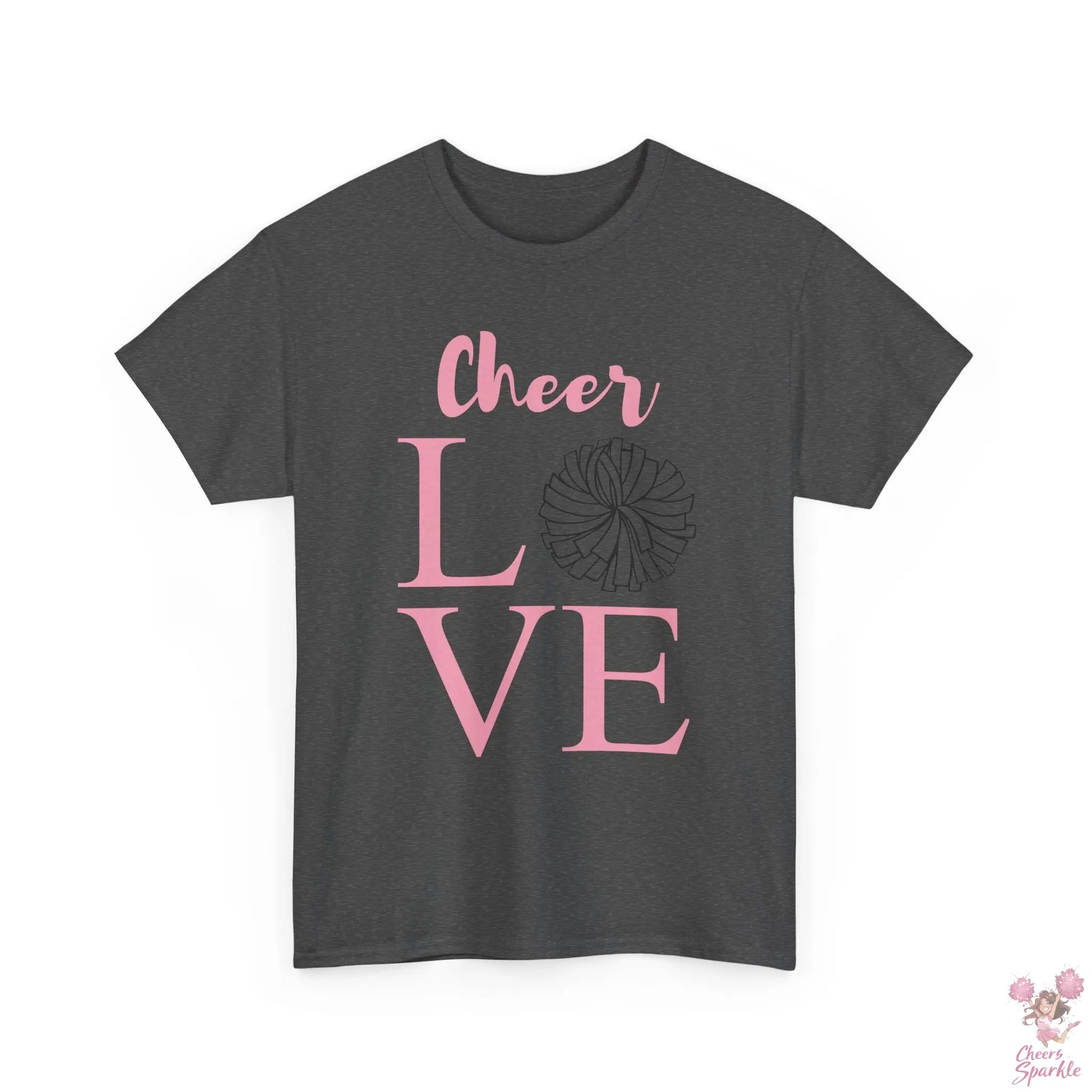 Heavy Cotton T-Shirt "Cheer Love" Cheers and Sparkle
