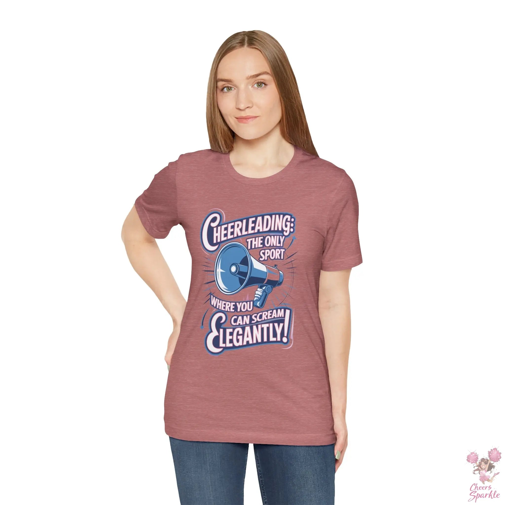 Cheerleading T-Shirt „Cheerleading: The Only Sport Where You Can Scream Elegantly!“ Cheers and Sparkle