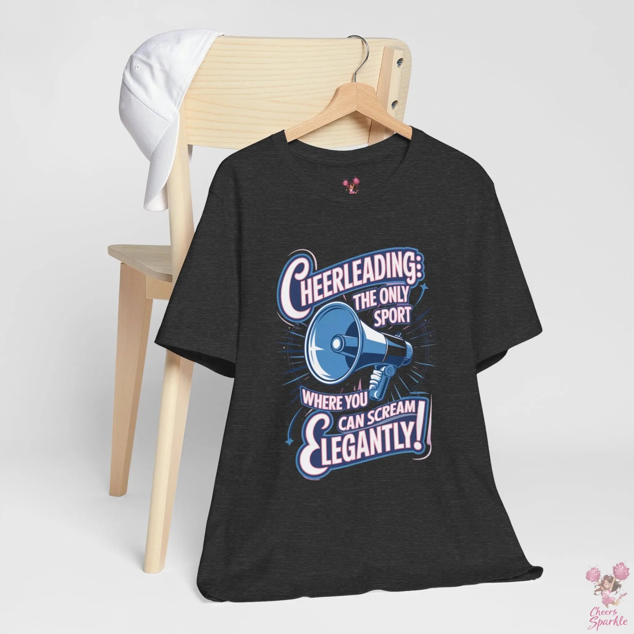 Cheerleading T-Shirt „Cheerleading: The Only Sport Where You Can Scream Elegantly!“ Cheers and Sparkle