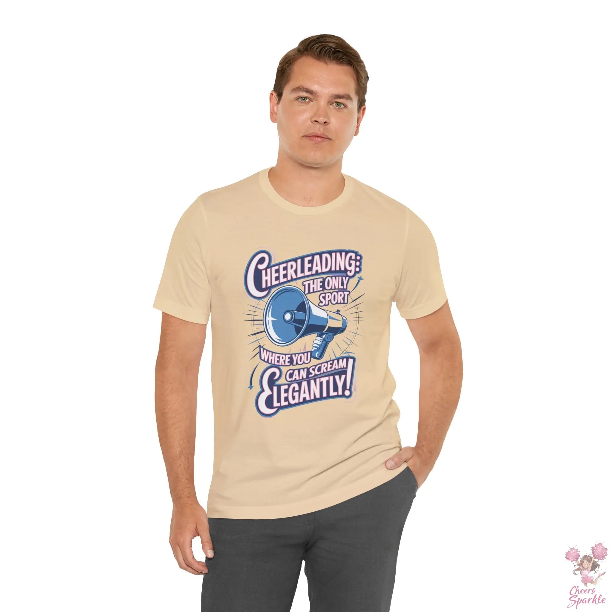 Cheerleading T-Shirt „Cheerleading: The Only Sport Where You Can Scream Elegantly!“ Cheers and Sparkle