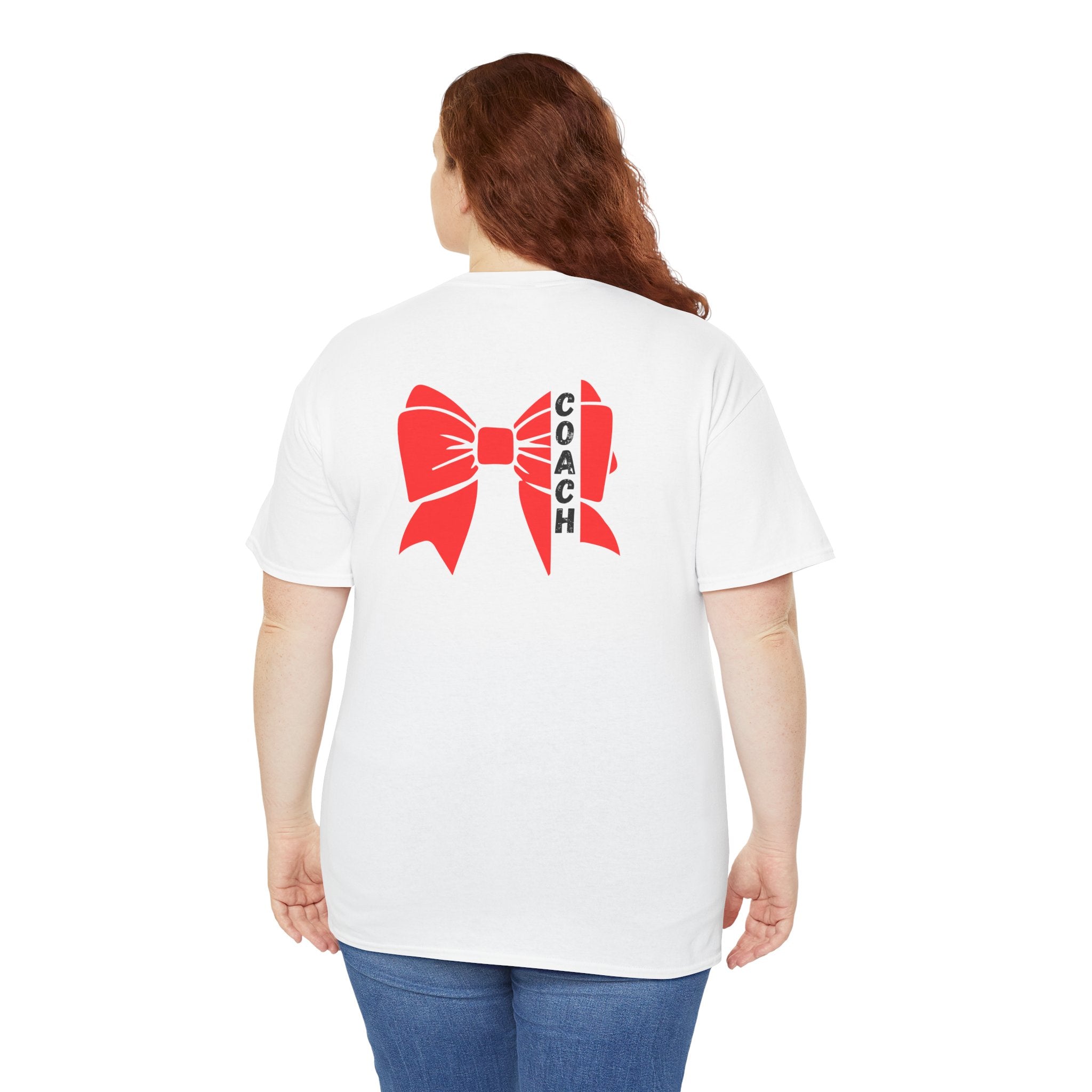 Cheer Coach T-Shirt mit Roter Bow