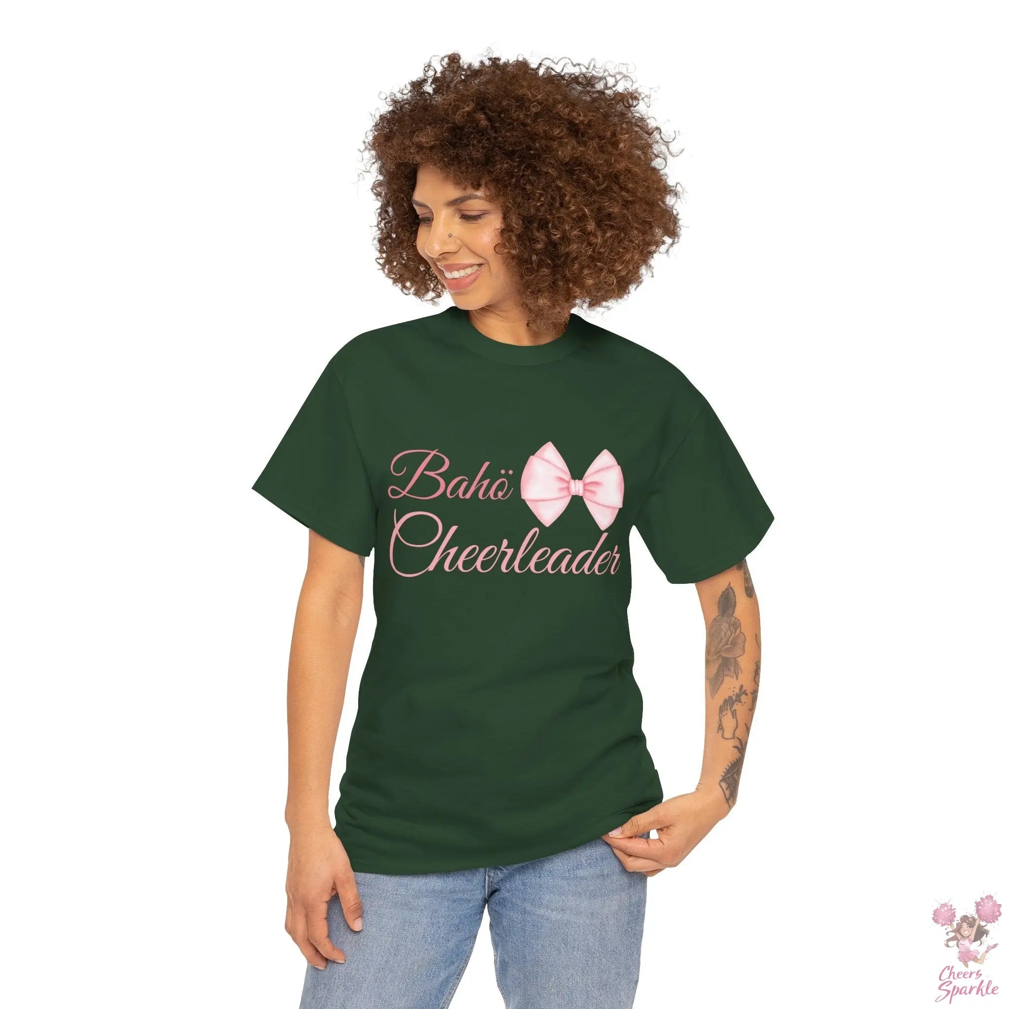 Cheerleader T-Shirt mit Schleifen-Design Printify