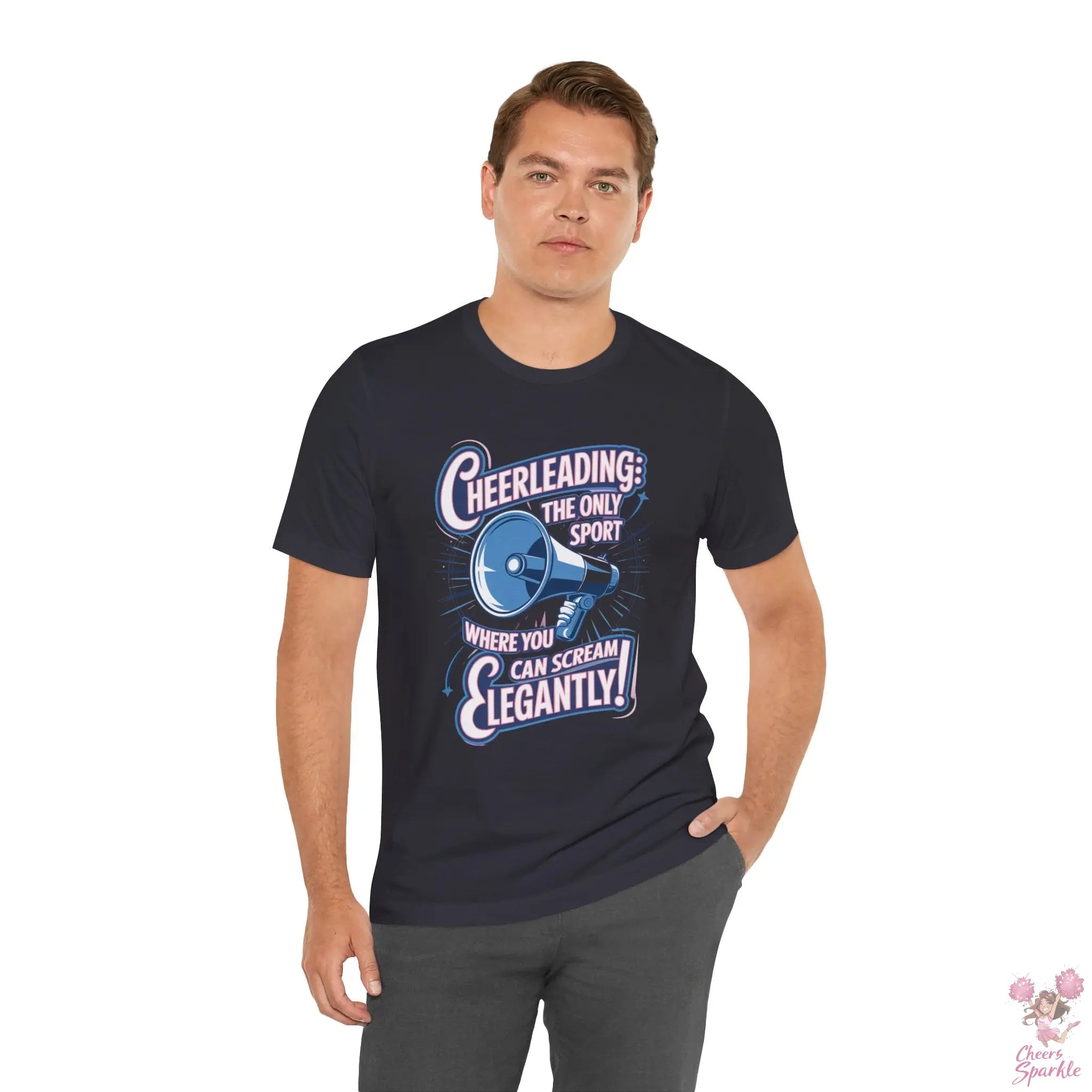 Cheerleading T-Shirt „Cheerleading: The Only Sport Where You Can Scream Elegantly!“ Cheers and Sparkle