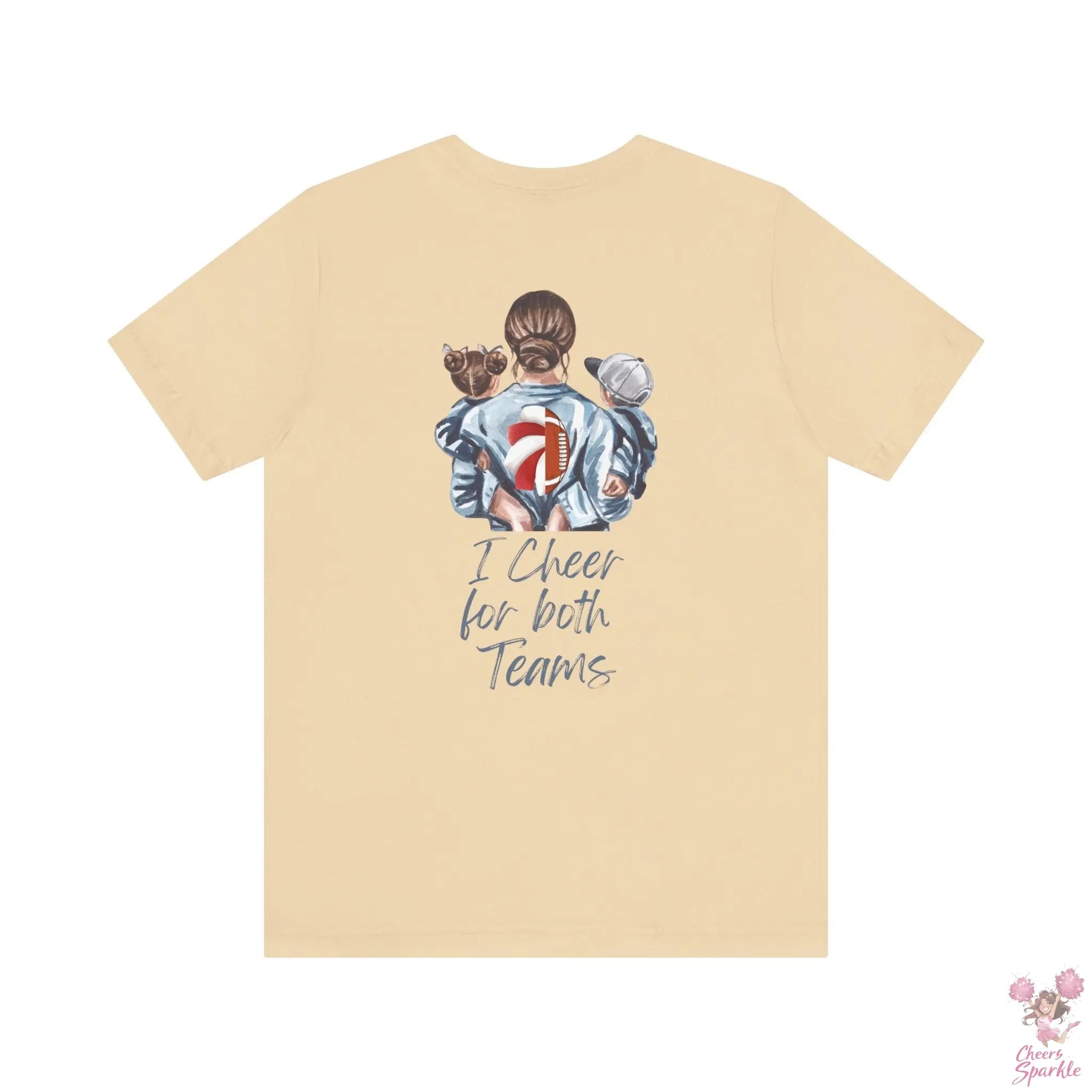 Mom T-Shirt "I Cheer for both Teams" Cheers and Sparkle