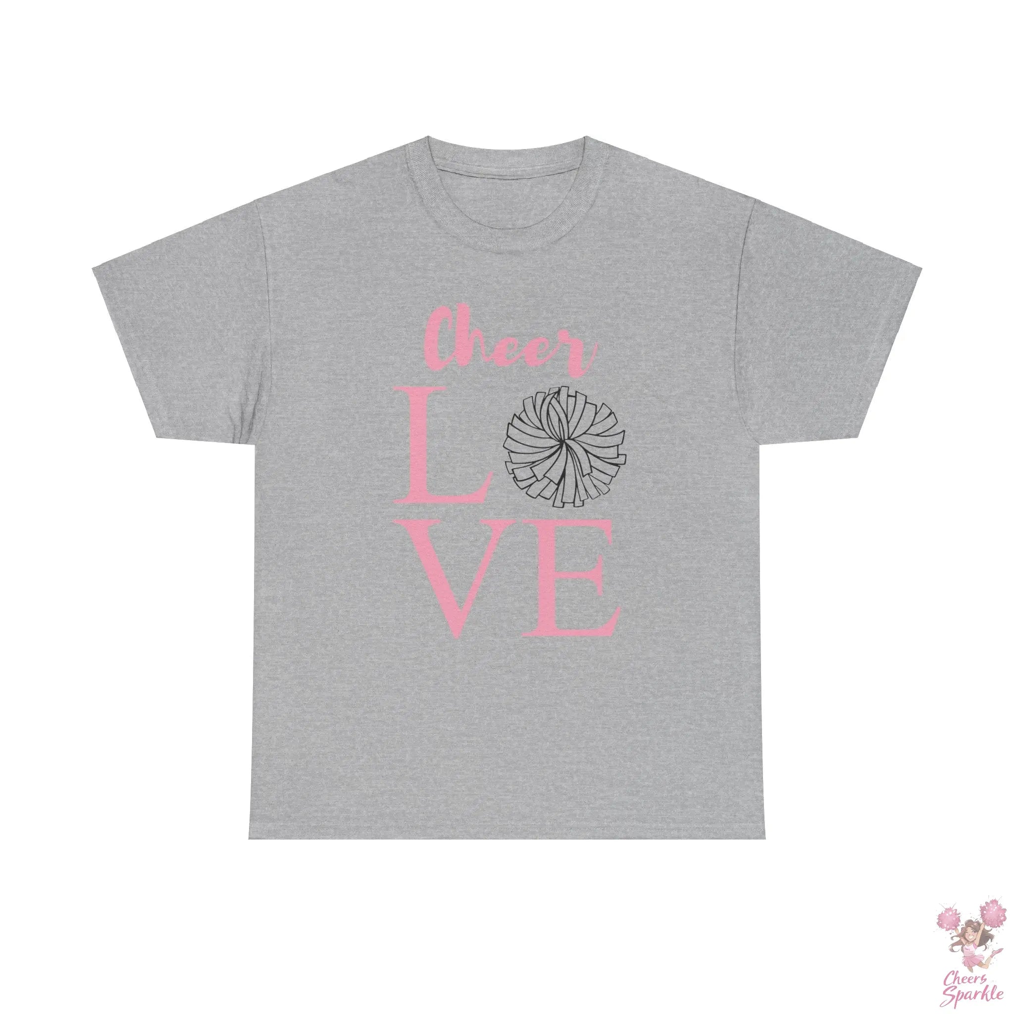 Heavy Cotton T-Shirt "Cheer Love" Cheers and Sparkle