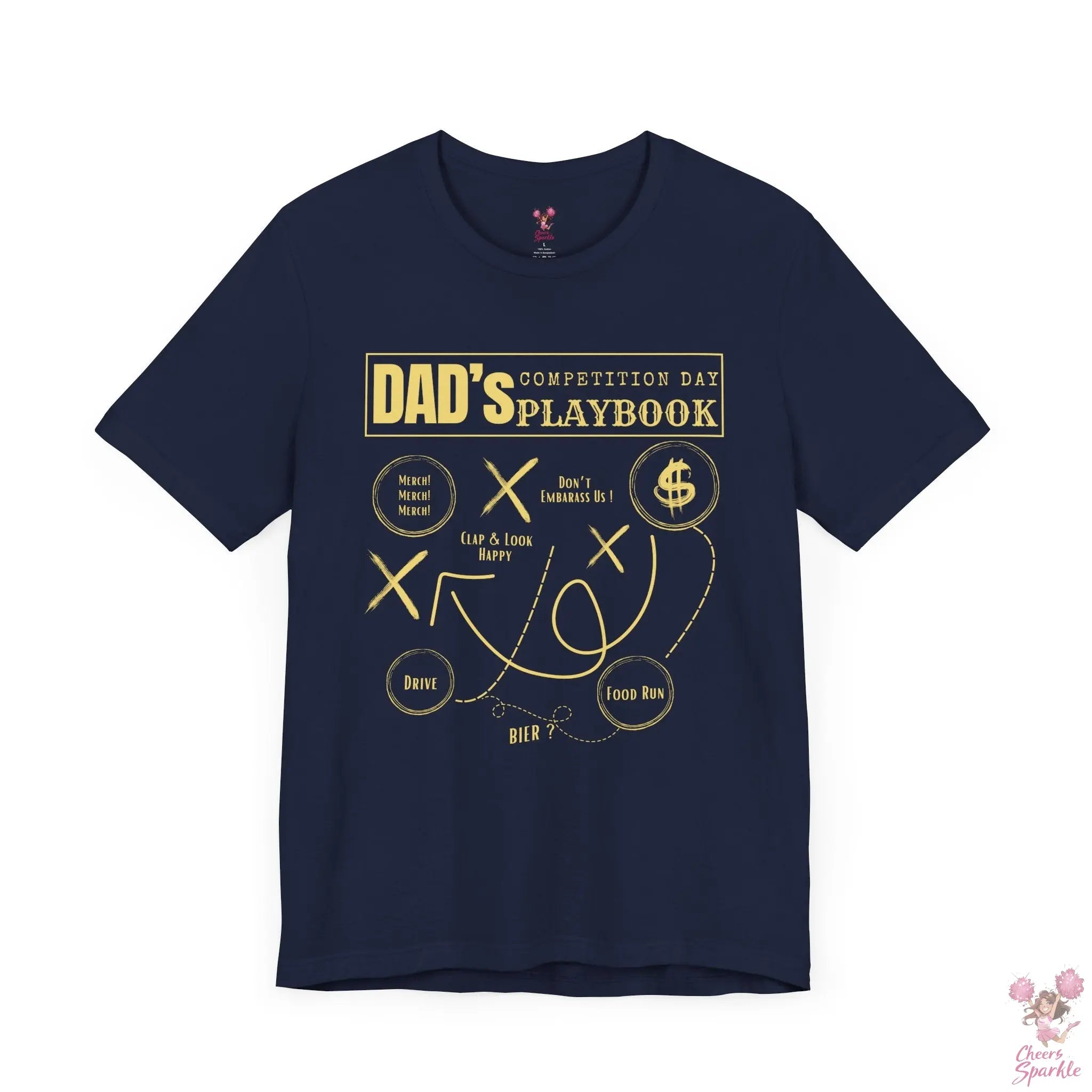 "Dad's Competition Day Playbook" Cheers and Sparkle
