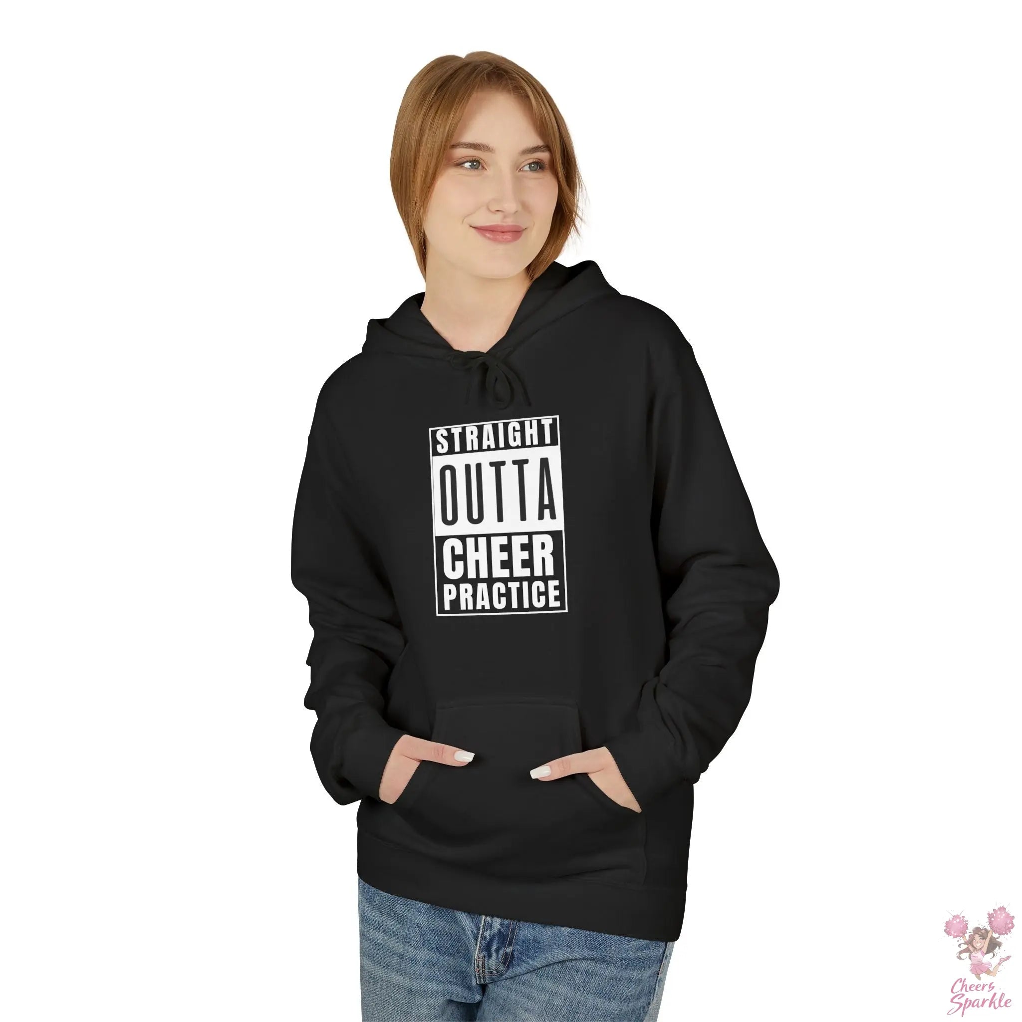 Hoodie „Straight Outta Cheer Practice“ Printify