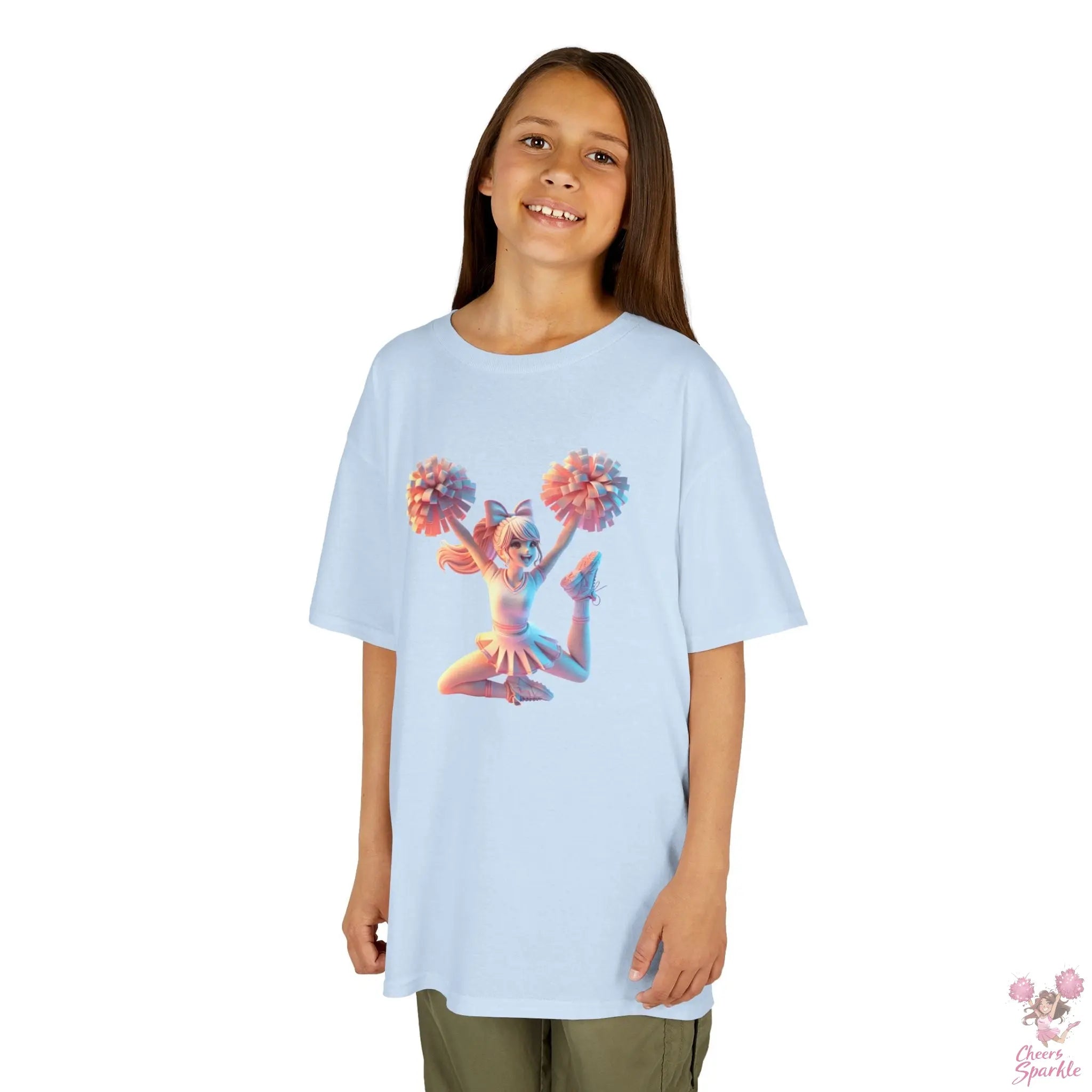 Lebendigen 3D-Druck eines Cheerleaders - Kids Heavy Cotton™ Tee Printify