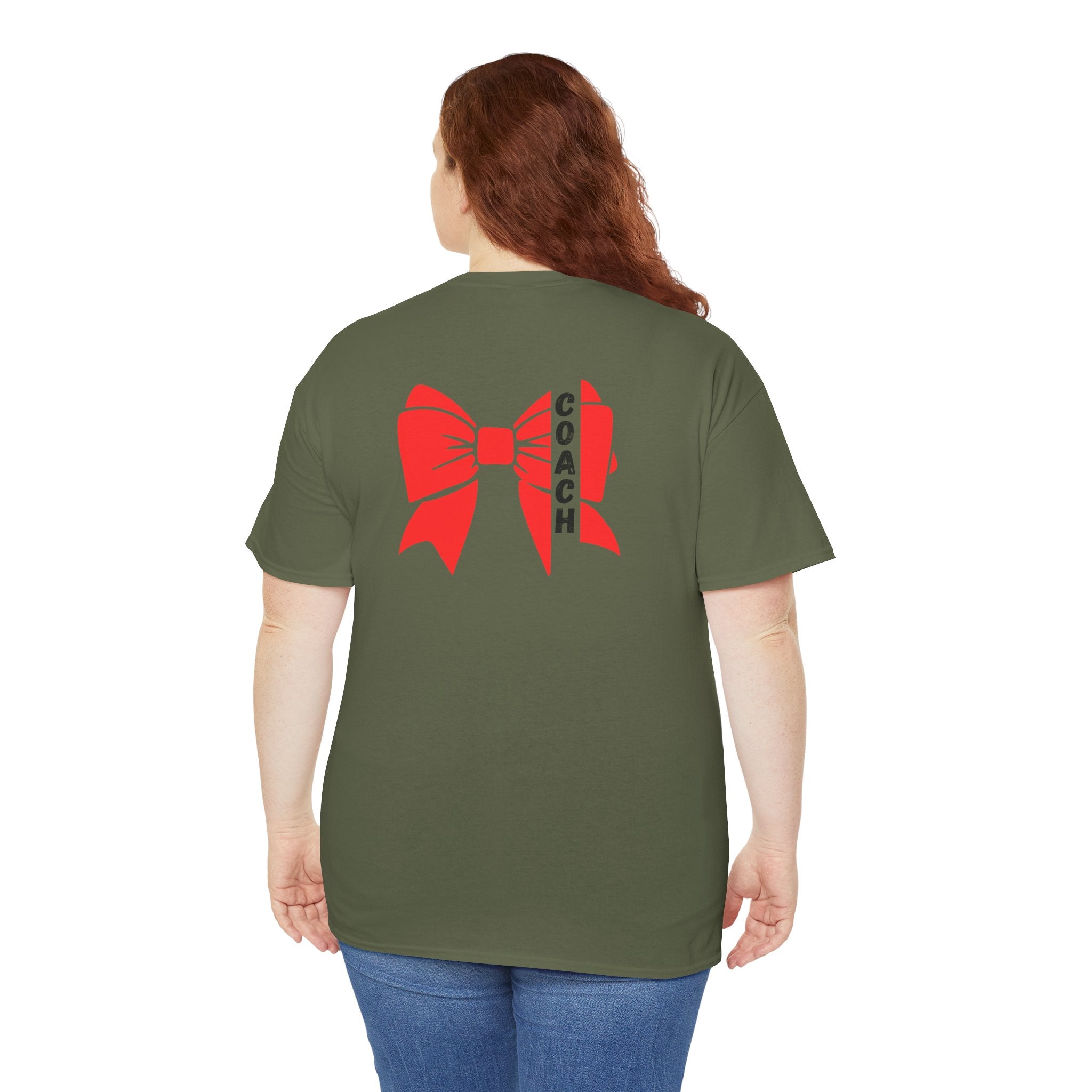 Cheer Coach T-Shirt mit Roter Bow