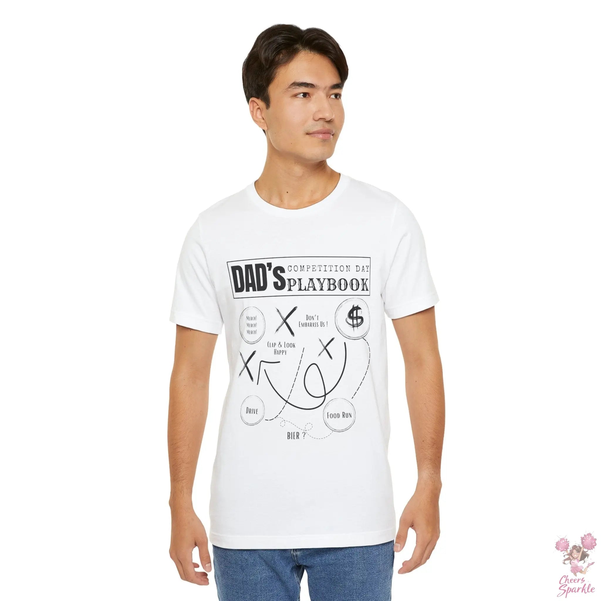 Cheer Dad T-Shirt for Game Day and Cheer Competition Cheers and Sparkle