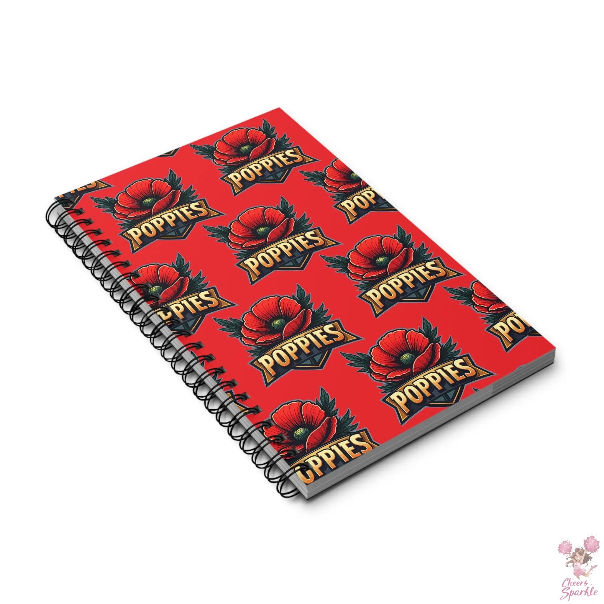 Invaders Poppies Spiral Journal Printify