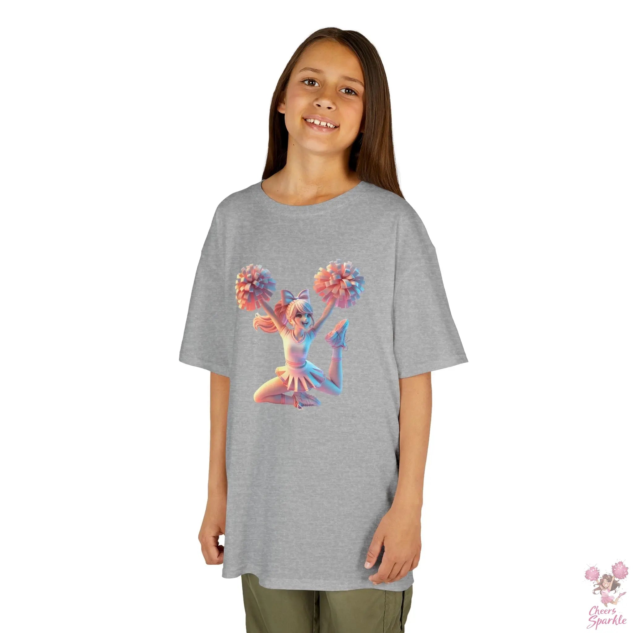 Lebendigen 3D-Druck eines Cheerleaders - Kids Heavy Cotton™ Tee Printify