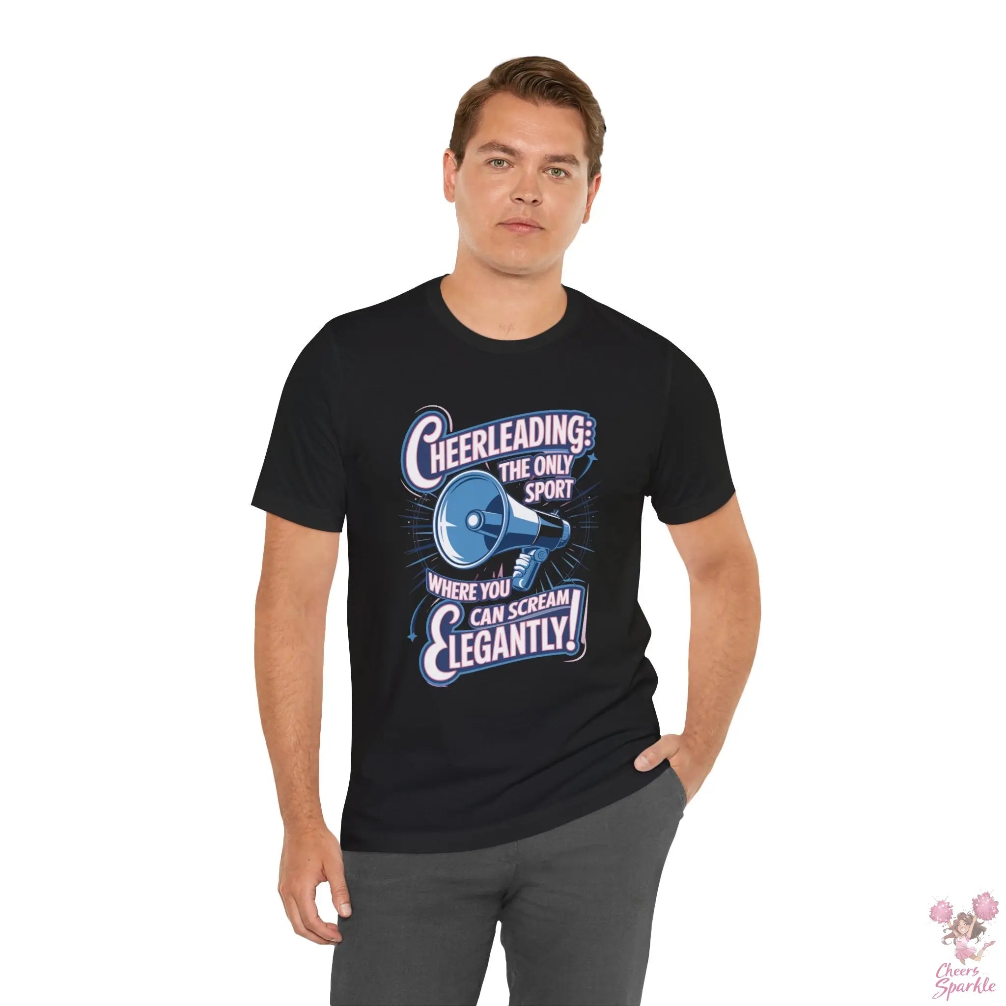 Cheerleading T-Shirt „Cheerleading: The Only Sport Where You Can Scream Elegantly!“ Cheers and Sparkle