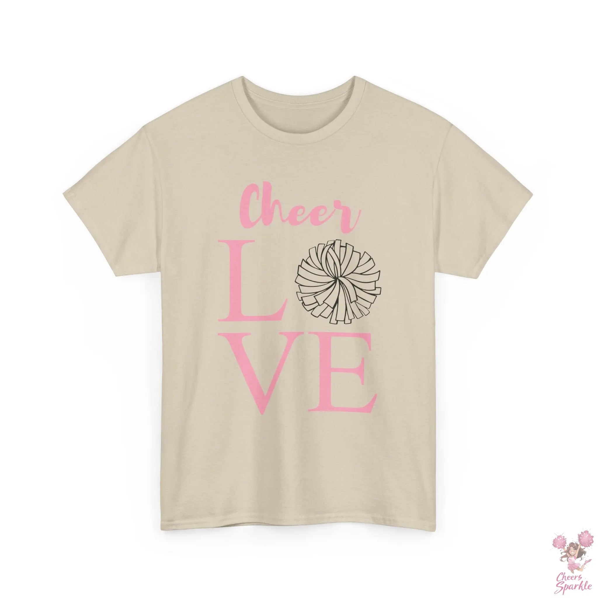 Heavy Cotton T-Shirt "Cheer Love" Cheers and Sparkle