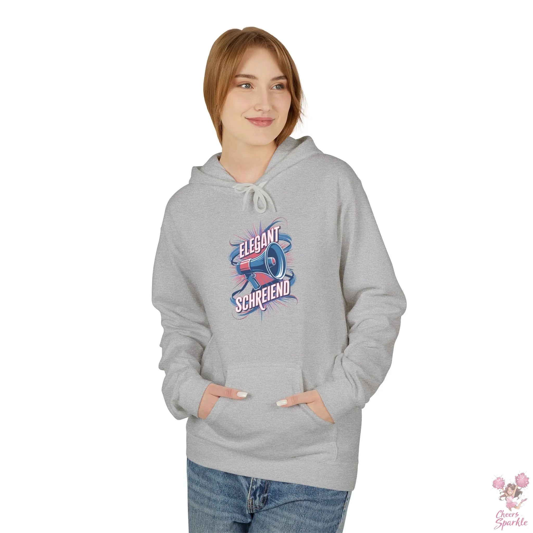 Hoodie „Schreiend & Elegant mit Megaphone“ Cheers and Sparkle