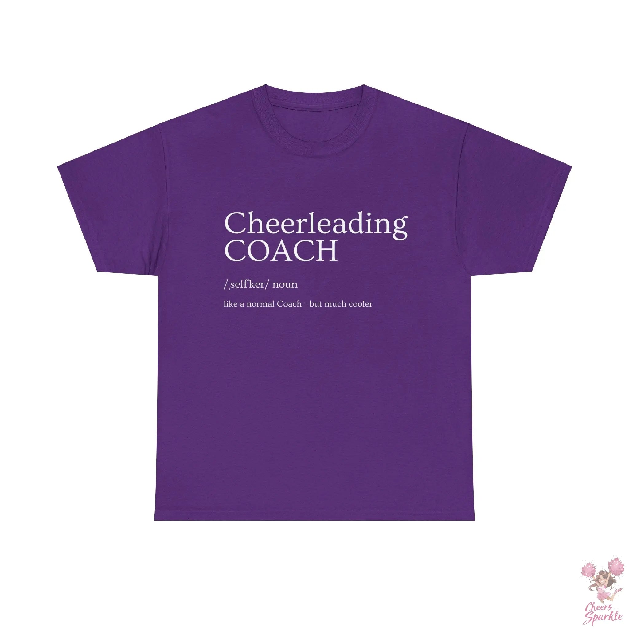 Heavy Cotton T-Shirt „Cheerleading Coach“ Cheers and Sparkle