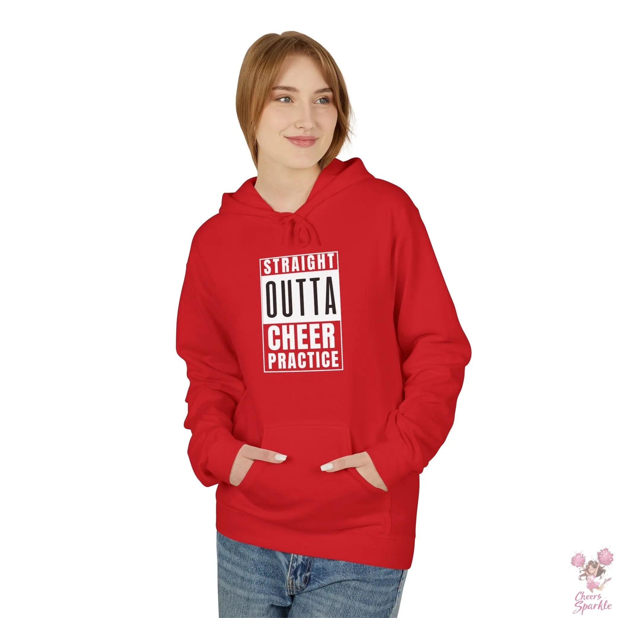 Hoodie „Straight Outta Cheer Practice“ Printify