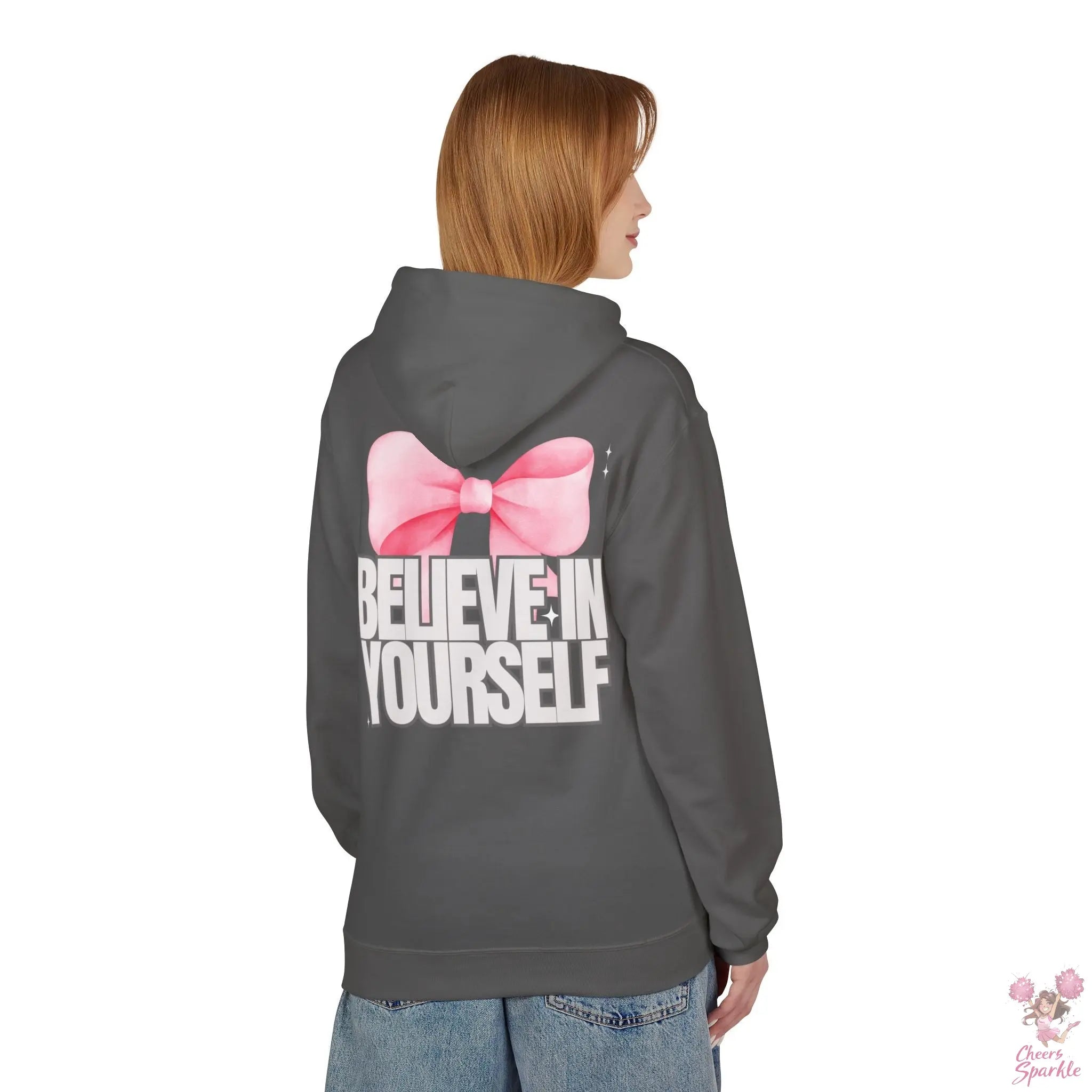 Hoddie  "Believe in Yourself" mit Schleifenmotiv Cheers and Sparkle