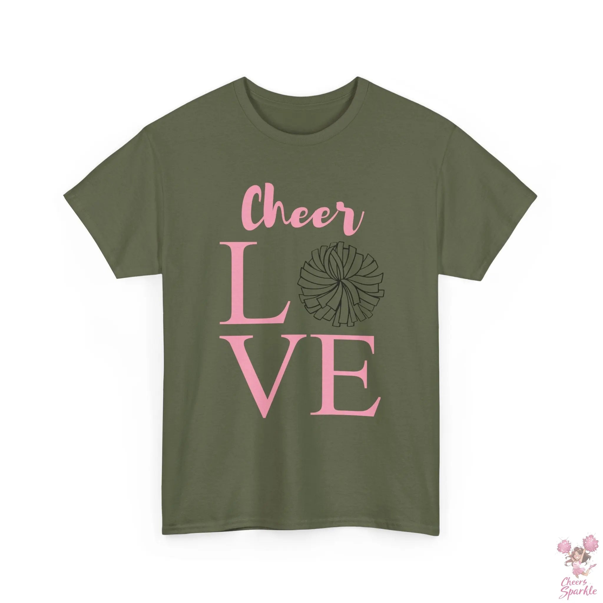 Heavy Cotton T-Shirt "Cheer Love" Cheers and Sparkle